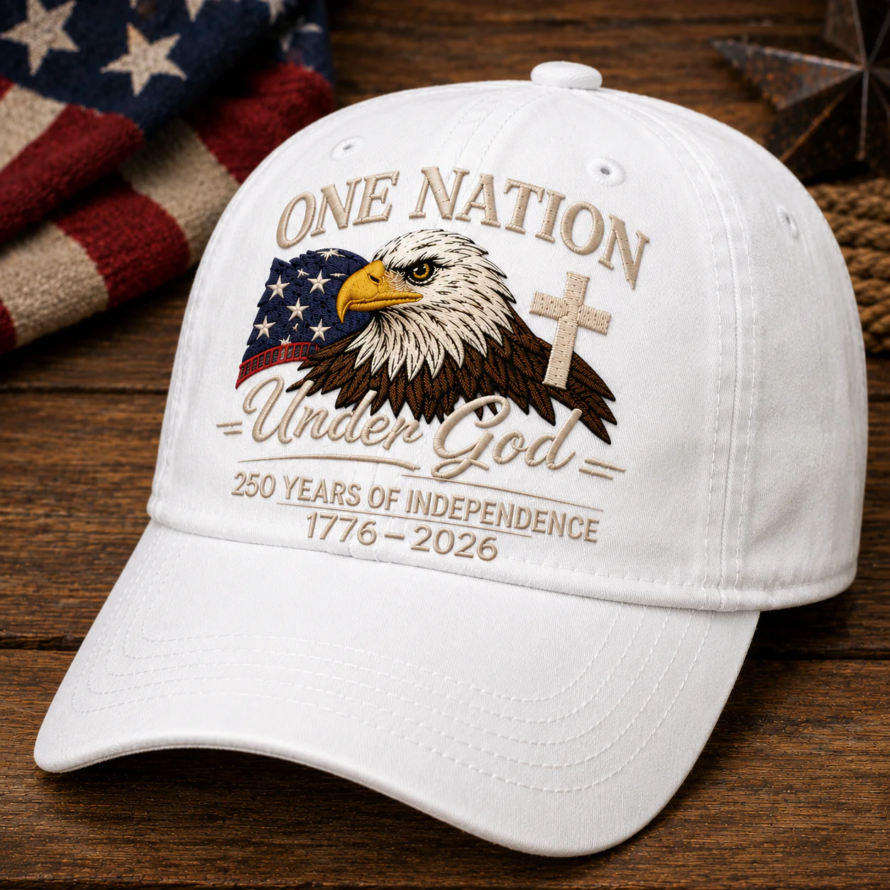 Custom One Nation Under God 250 Years Embroidered Hat Independence Anniversary Gift CH07 911630 - Image 11