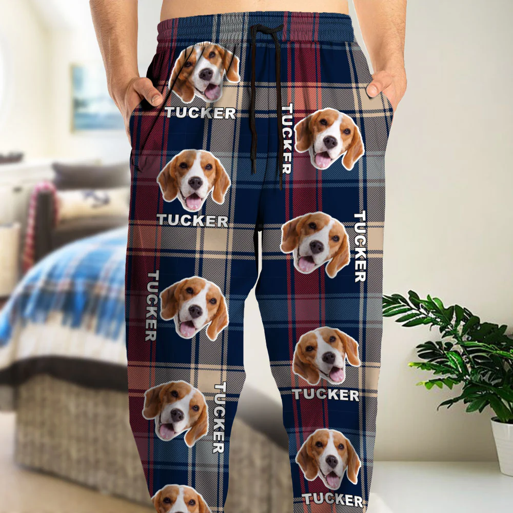 Custom Pet Photo Flannel Style Personalized Sweatpant For Dog Lovers Cat Lovers CH07 896104 - Image 3