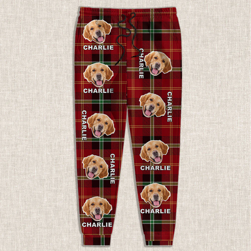 Custom Pet Photo Flannel Style Personalized Sweatpant For Dog Lovers Cat Lovers CH07 896104 - Image 5