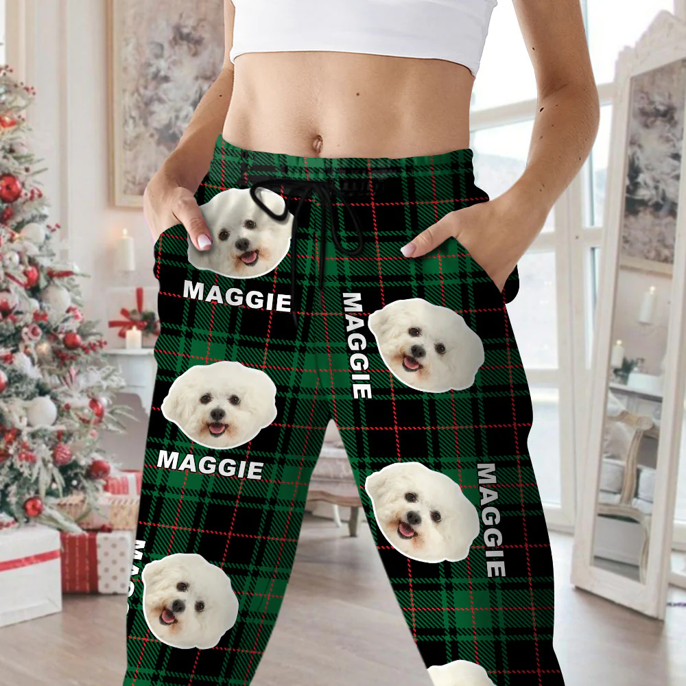 Custom Pet Photo Flannel Style Personalized Sweatpant For Dog Lovers Cat Lovers CH07 896104 - Image 7