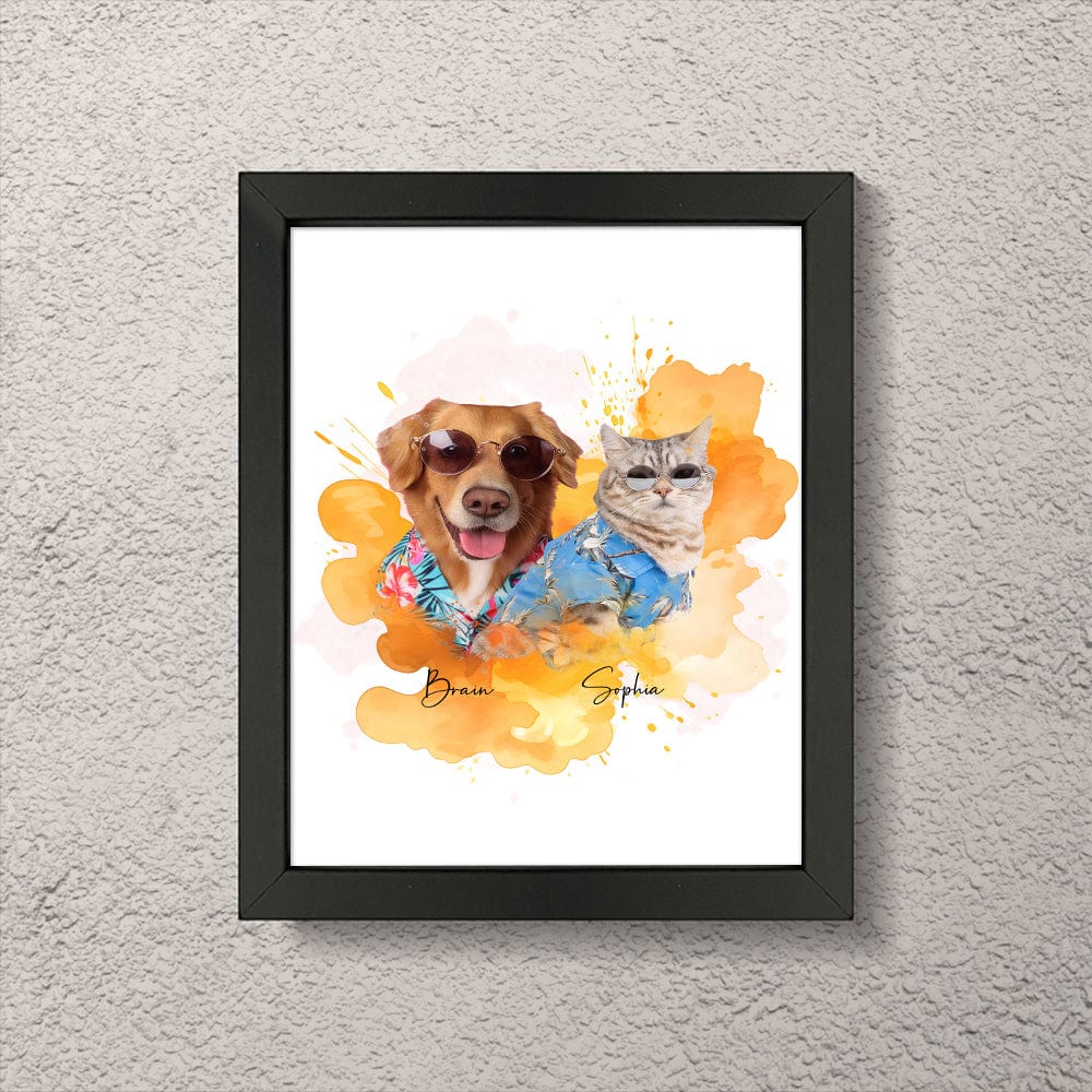 Custom Pet Photo Watercolor Background Poster Canvas Picture Frame Personalized Gift For Dog Lovers Cat Lovers CH07 895192 - Image 16