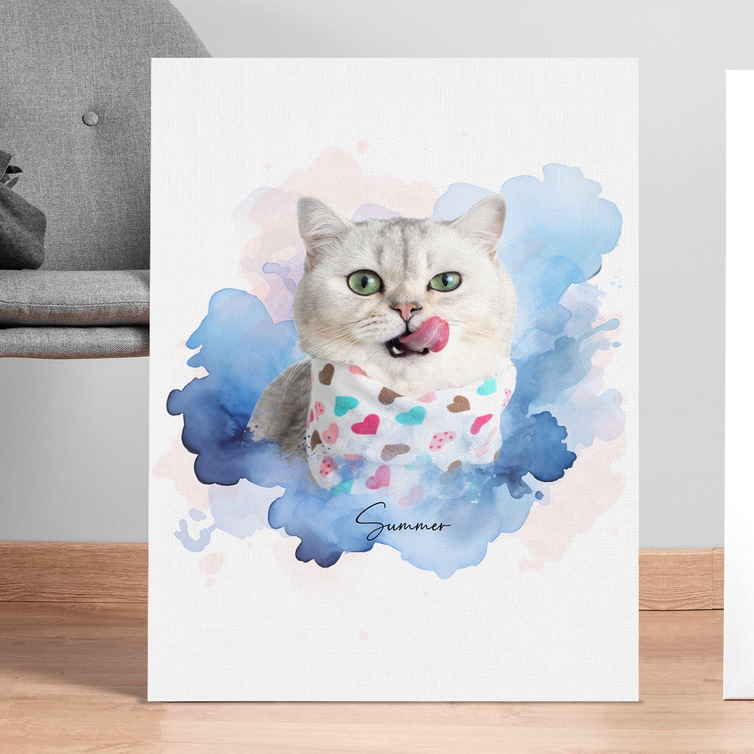 Custom Pet Photo Watercolor Background Poster Canvas Picture Frame Personalized Gift For Dog Lovers Cat Lovers CH07 895192 - Image 7