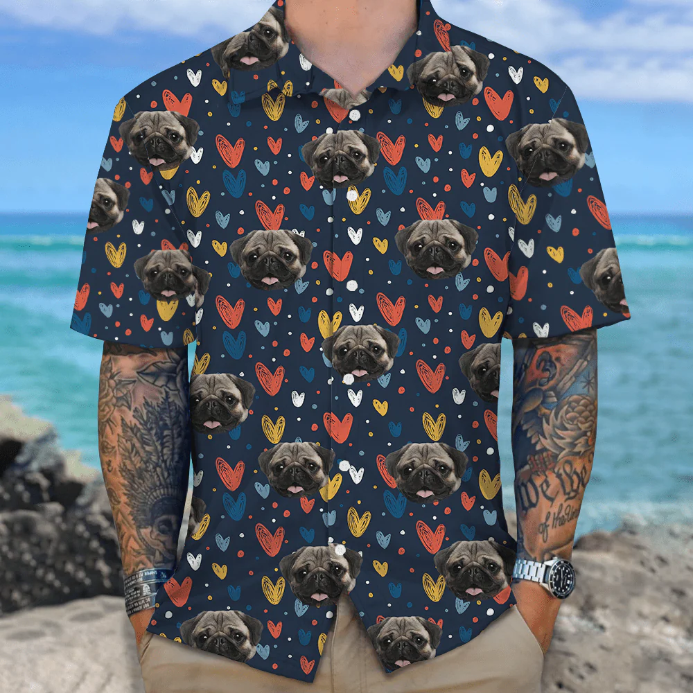 Custom Pet Portrait Hawaii Shirt Personalized Family Face Gifts Valentines Gift HA75 895054 - Image 6