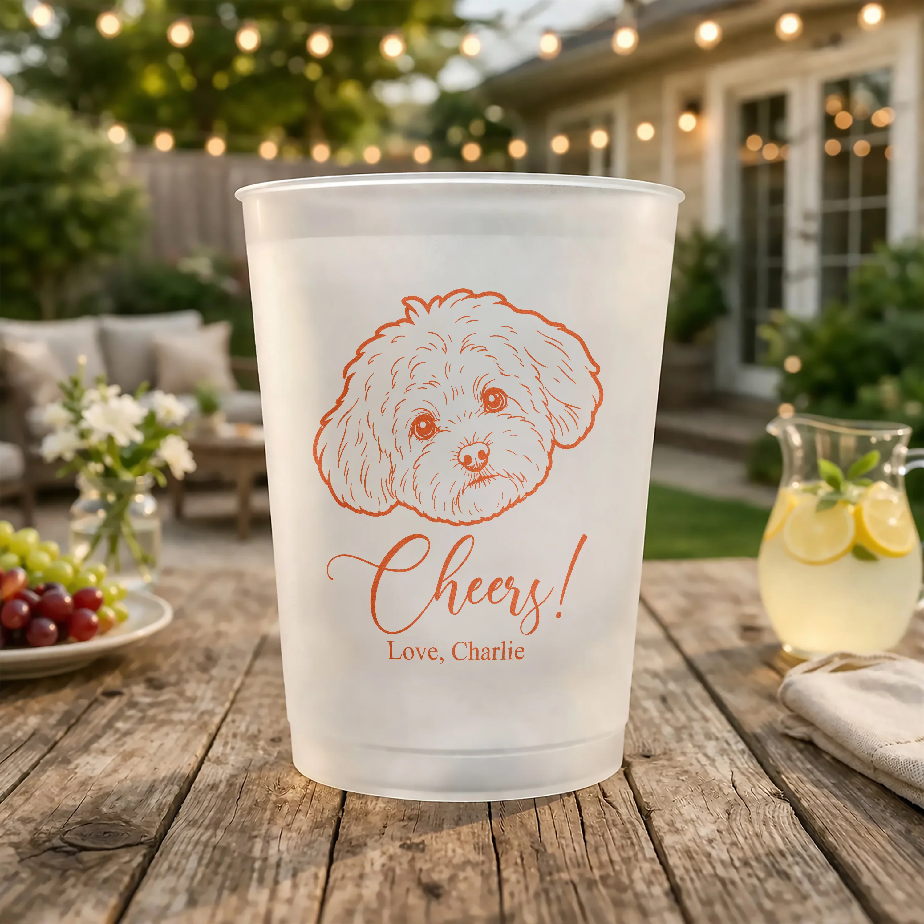 Custom Pet Portrait Wedding Drink Cups Funny Wedding Party Decor Newlywed Gift CH07 911306 - Image 3