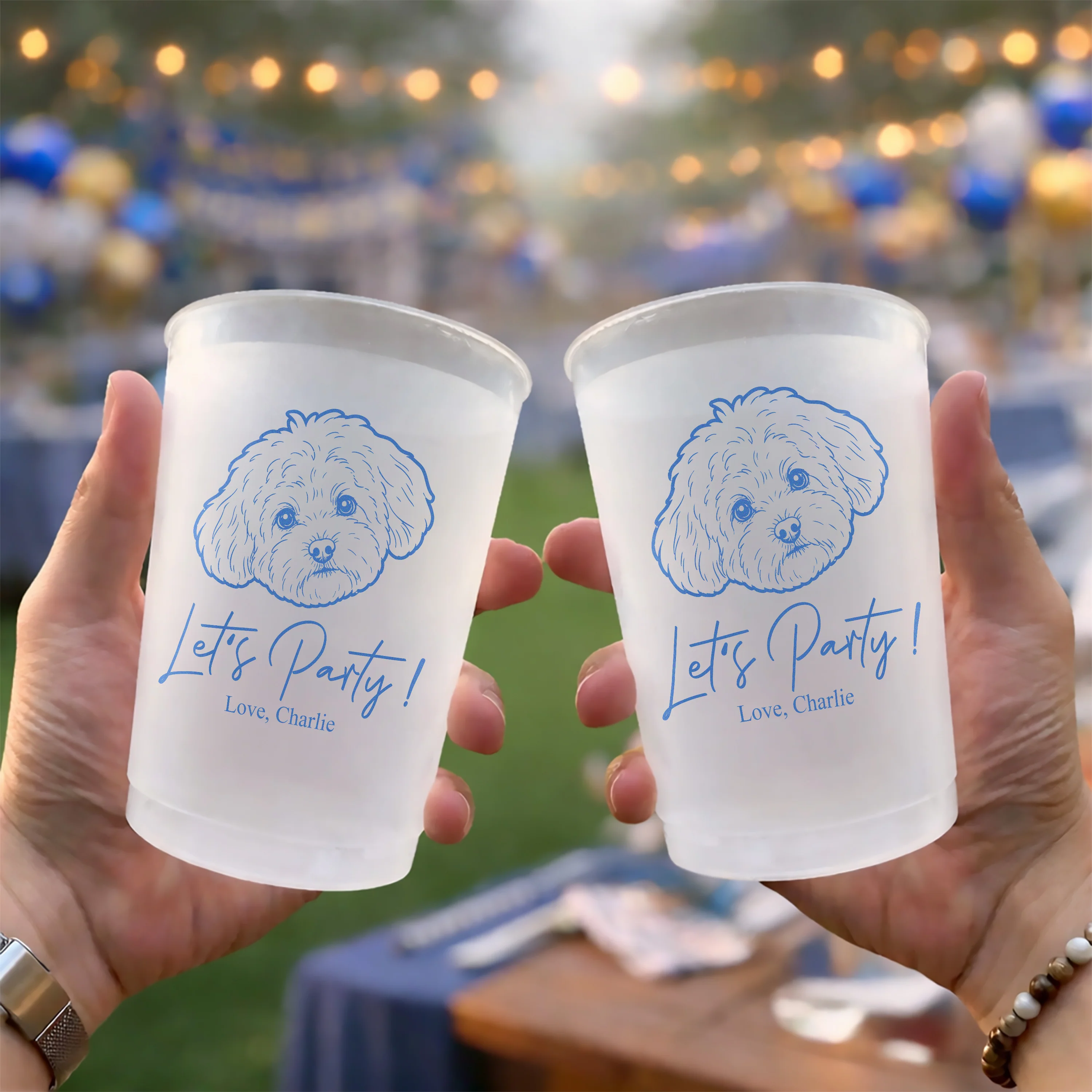 Custom Pet Portrait Wedding Drink Cups Funny Wedding Party Decor Newlywed Gift CH07 911306 - Image 5