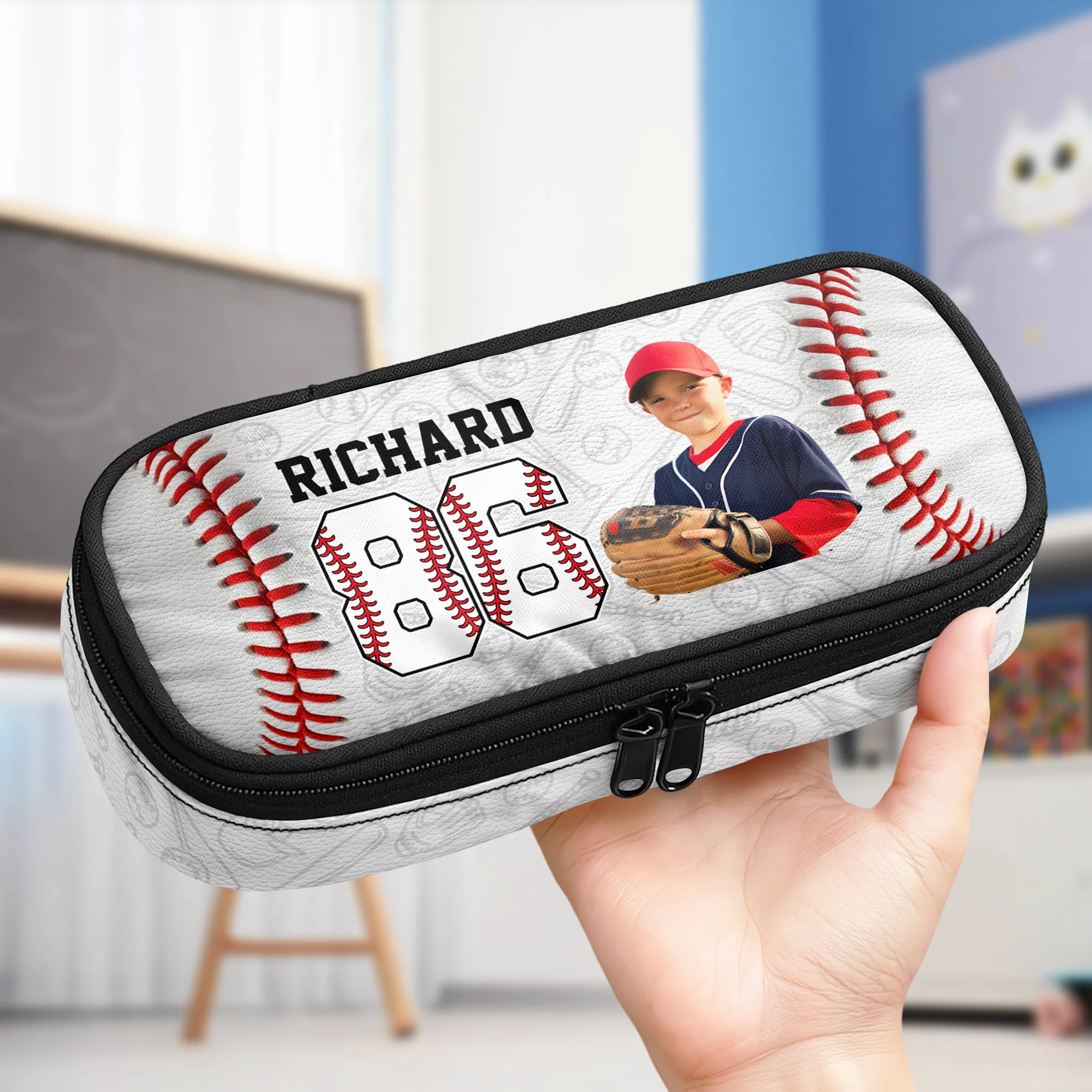 Custom Photo Baseball Lovers Pencil Case Personalized Back To School Gift CH07 896260 - Image 2
