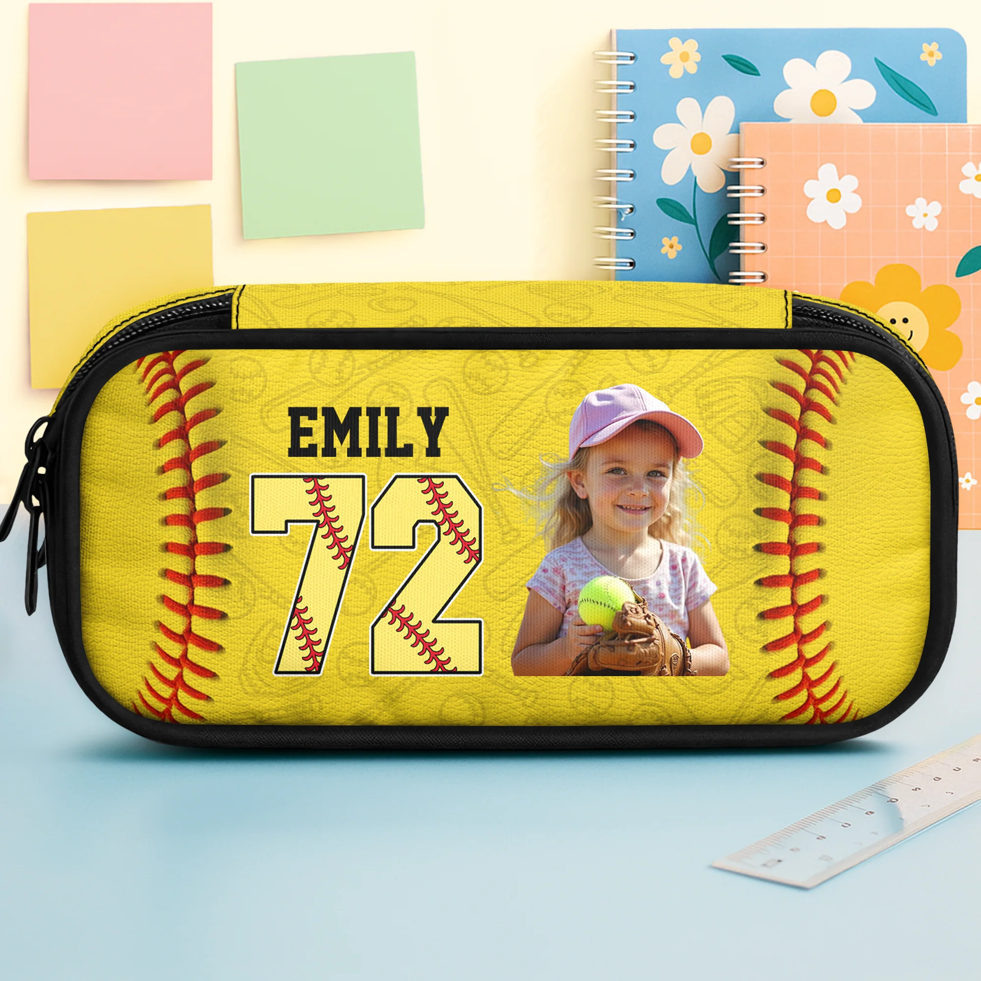 Custom Photo Baseball Lovers Pencil Case Personalized Back To School Gift CH07 896260 - Image 4