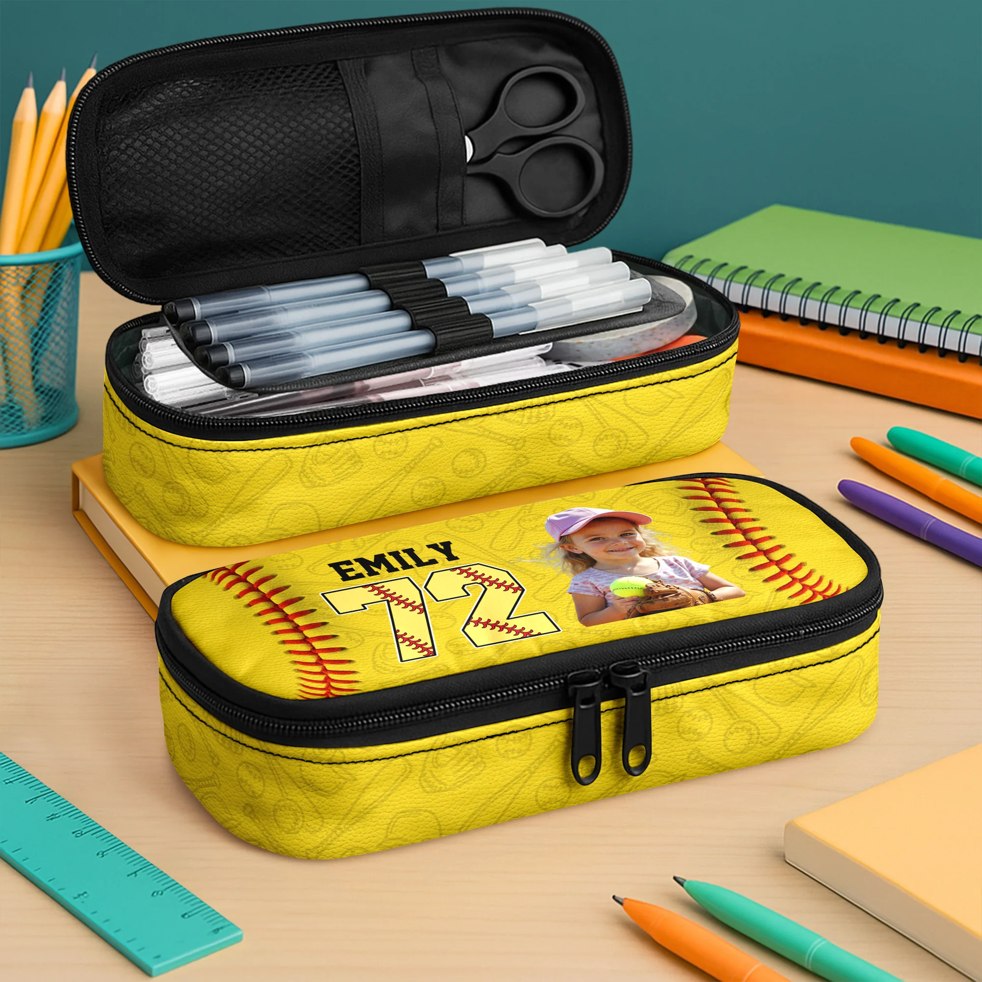 Custom Photo Baseball Lovers Pencil Case Personalized Back To School Gift CH07 896260 - Image 5