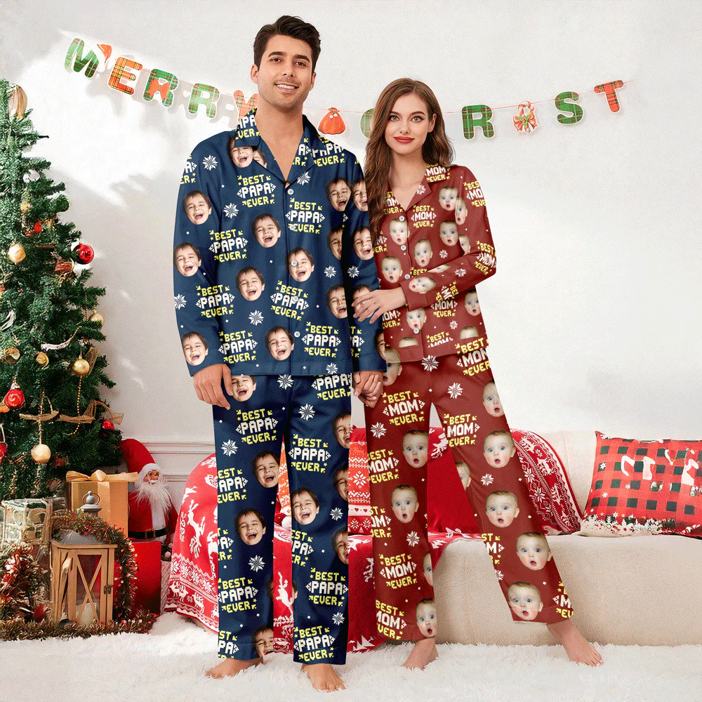 Custom Photo Best Daddy Ever Funny Kids Christmas - Personalized Pajamas CH07 899722 - Image 3