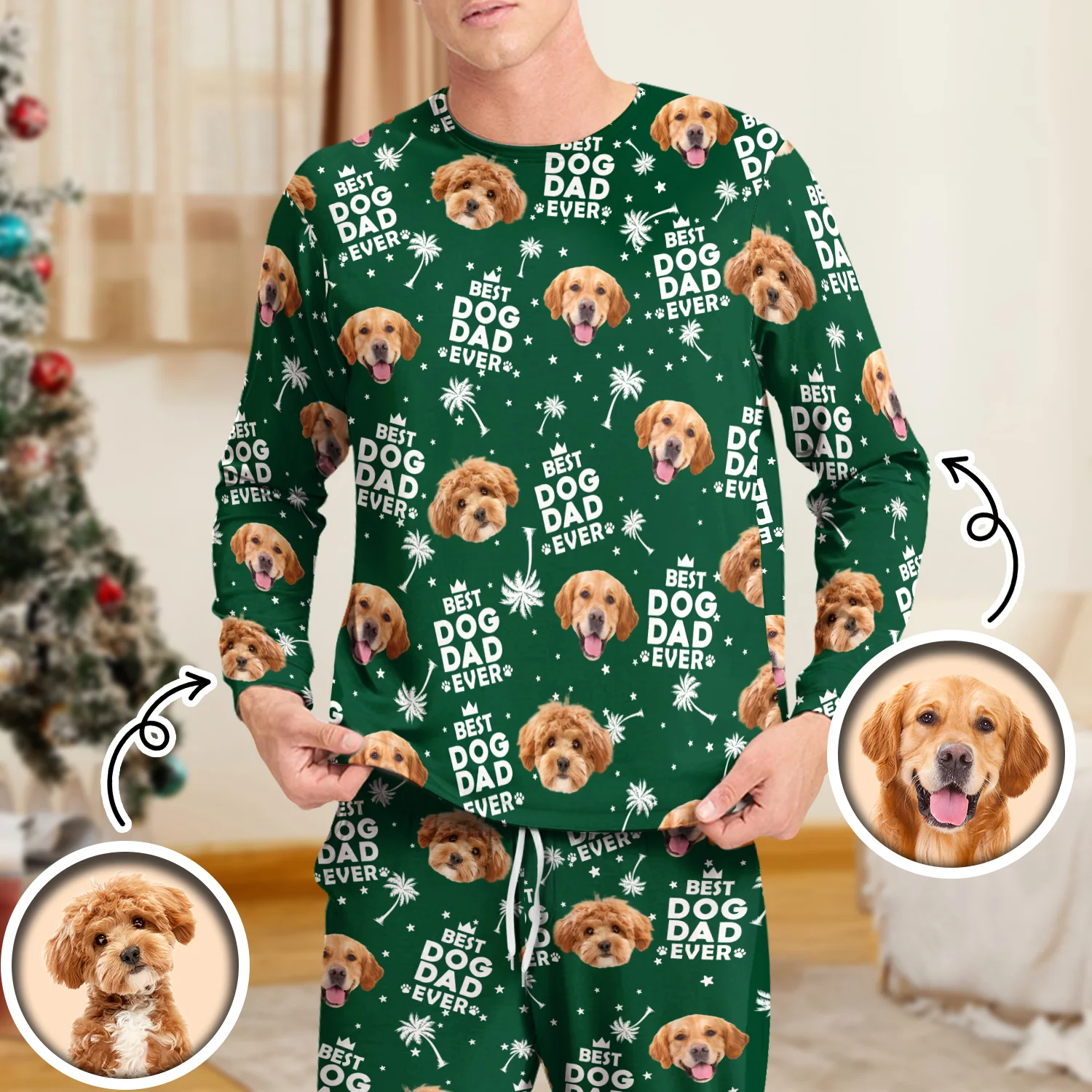 Custom Photo Best Dog Cat Dad Mom Ever Sleepwear CH07 899114 - Image 4