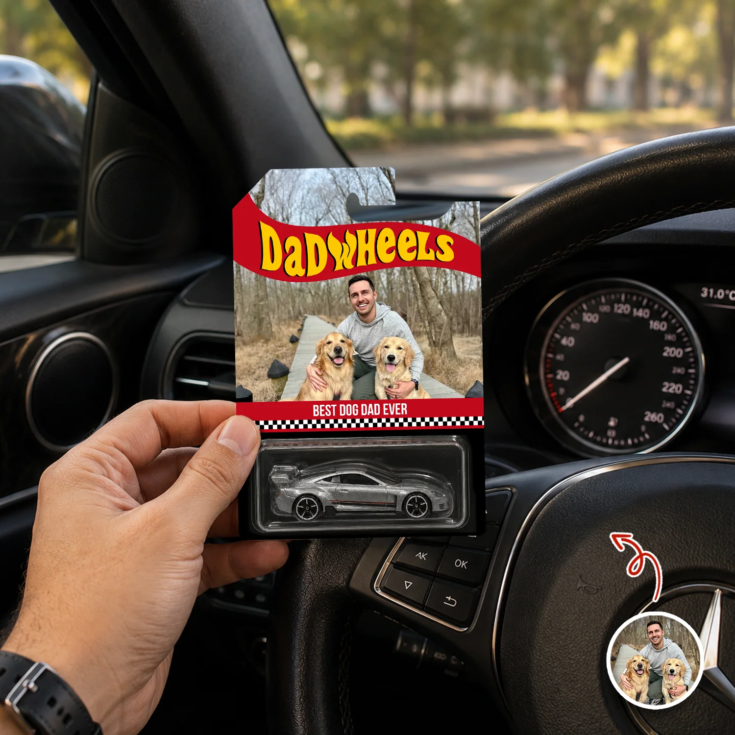 Custom Photo Best Dog Dad Ever Wheels Package, Customized Dadwheels CH07 911654 - Image 4
