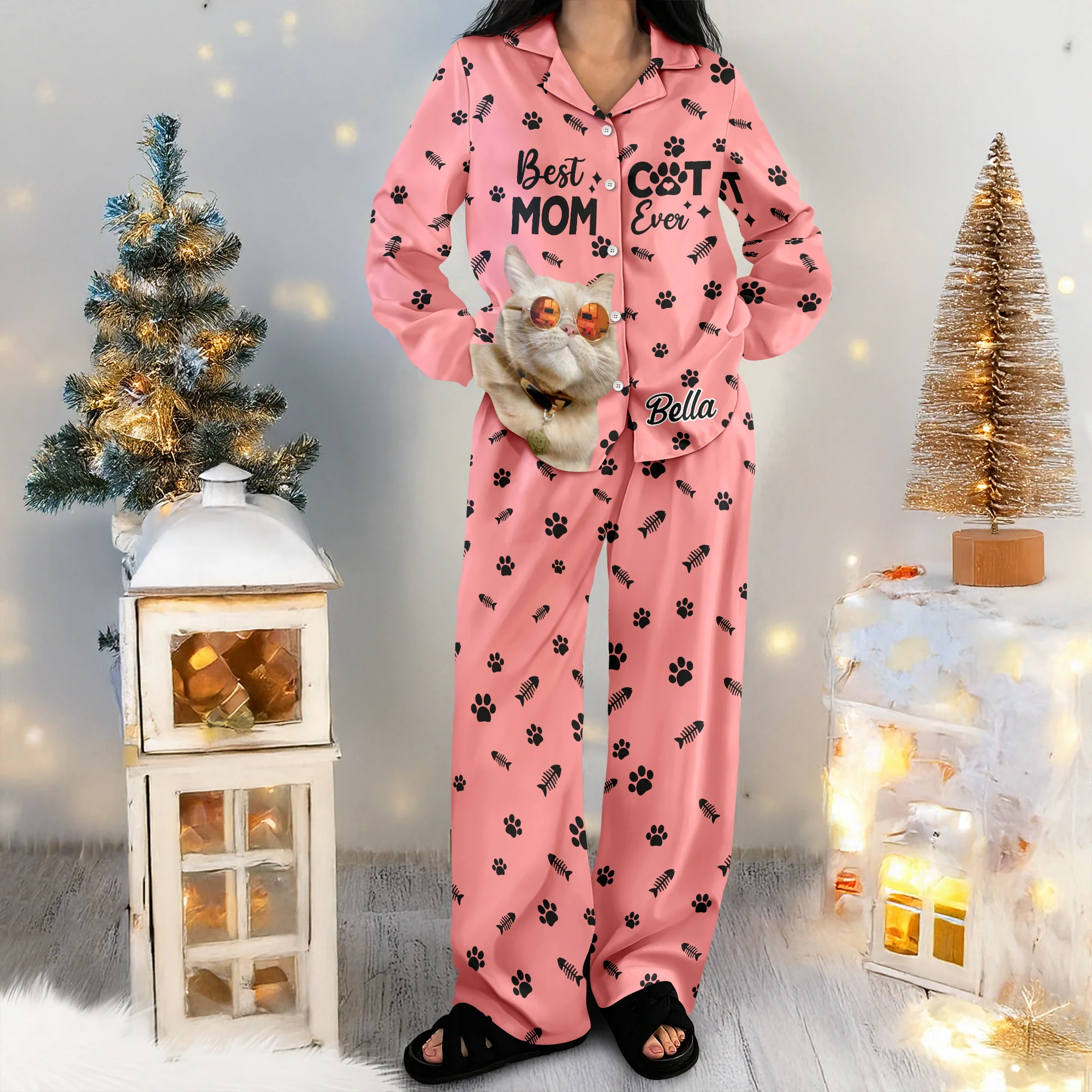 Custom Photo Best Dog Dad Mom Ever Pajamas For Pet Lovers CH07 899118 - Image 4