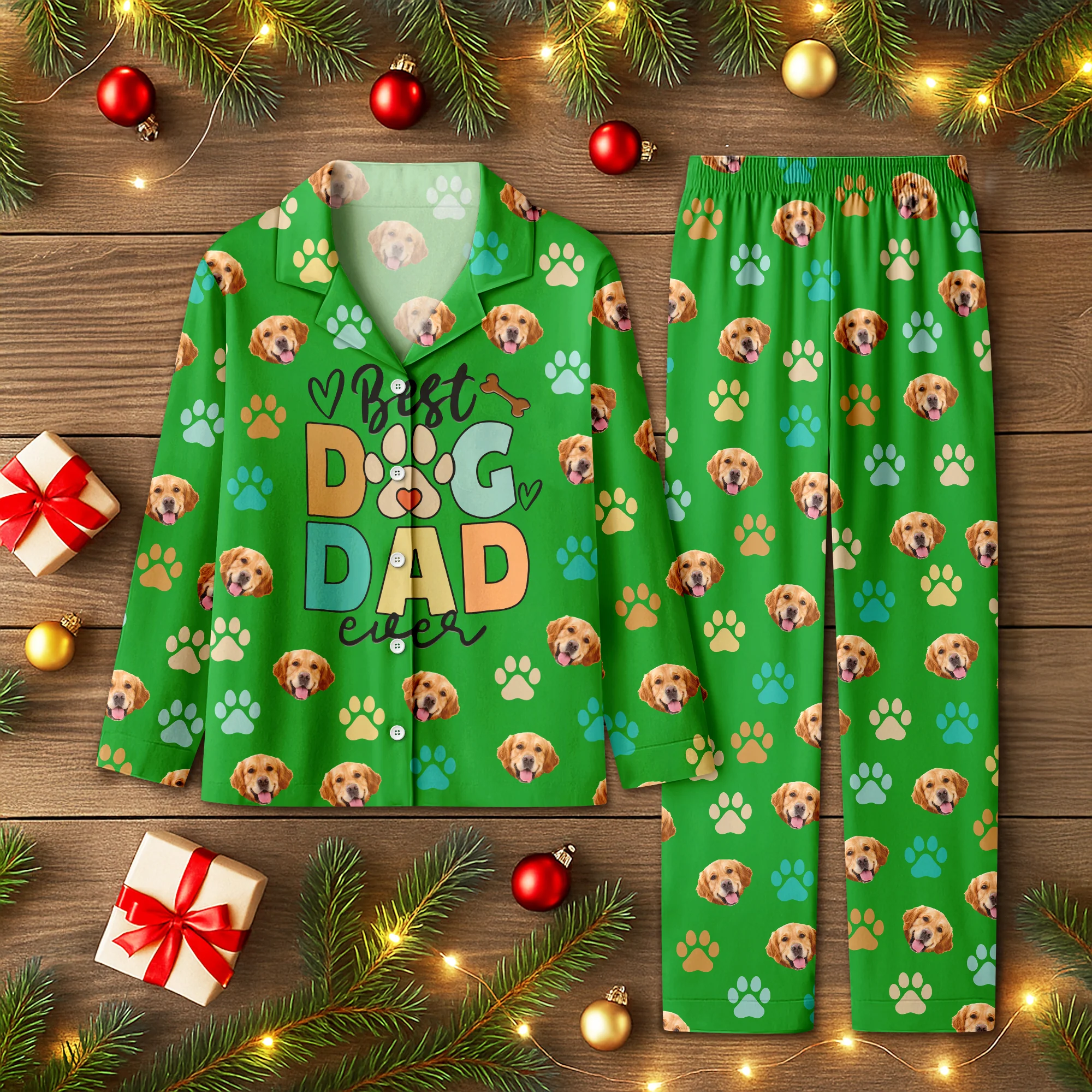 Custom Photo Best Dog Mom Ever - Personalized Pajamas Gift For Dog Lovers CH07 899048 - Image 6