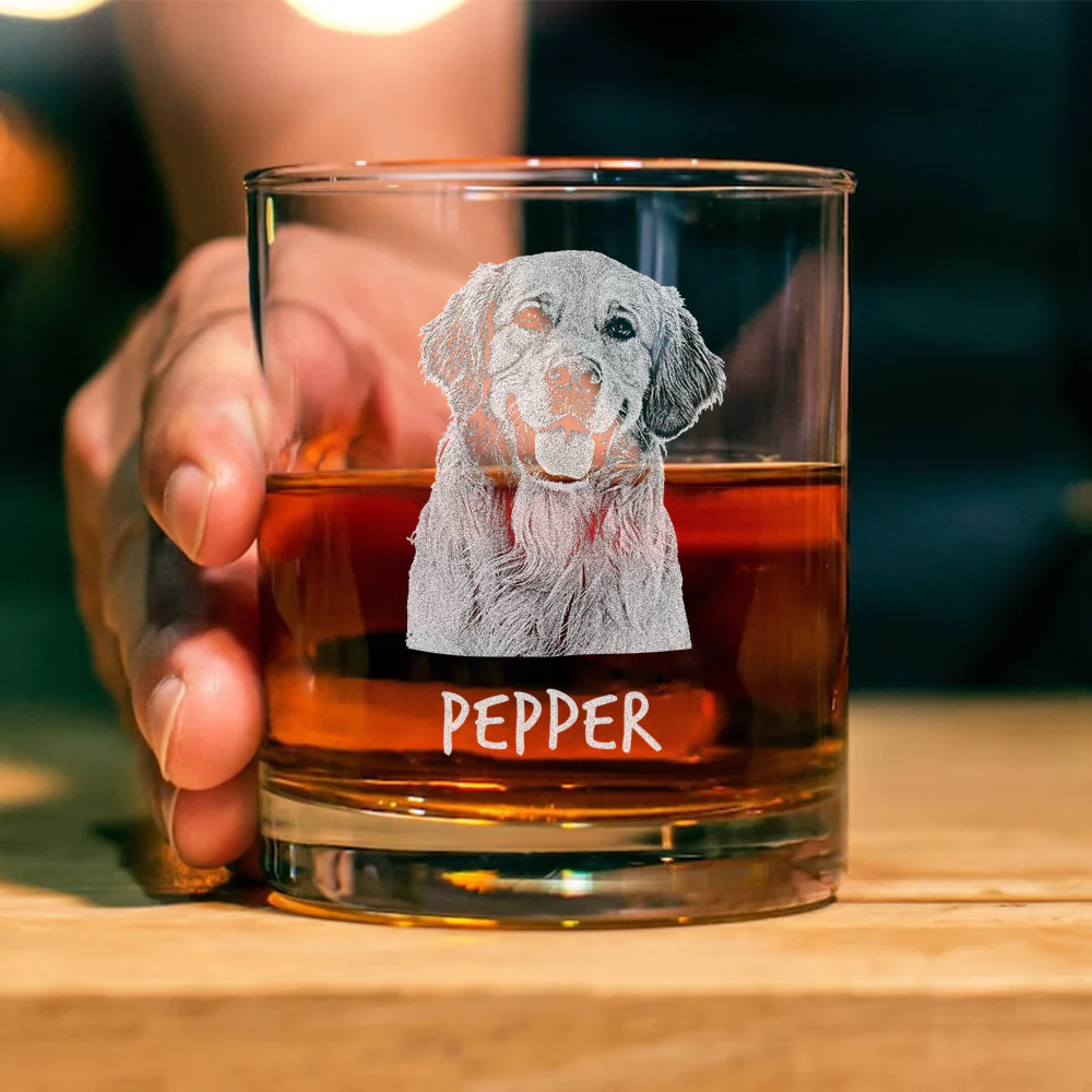 Custom Photo Best F*cking Dog Dad Ever Engraved Whiskey Glass Gift For Dog Lover CH07 895734 - Image 4