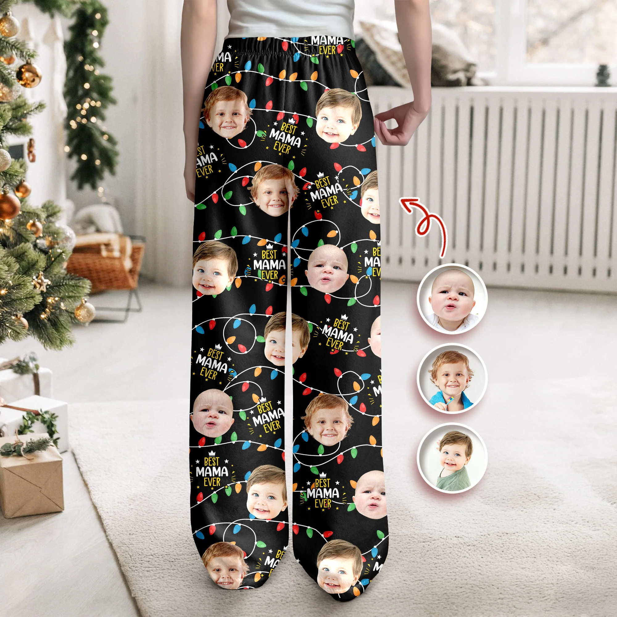 Custom Photo Best Mommy Daddy Ever Sweatpants Christmas Gift CH07 896364 - Image 3