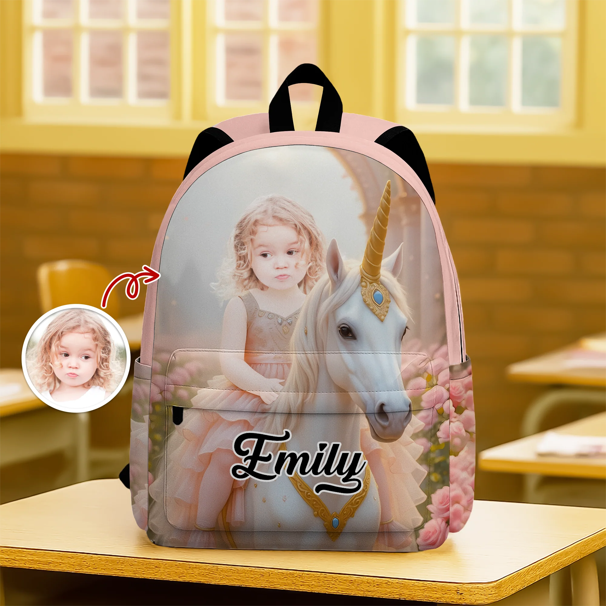 Custom Photo Boy Riding Dinosaur Backpack Back To School Gift For Son Daughter CH07 896466 - Image 4