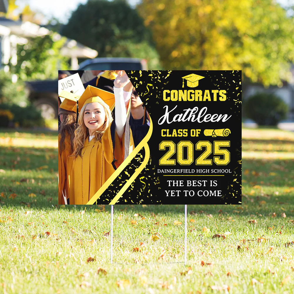 Custom Photo Class of 2026 Personalized Yard Sign Graduation Party Decor CH07 895432 - Image 3