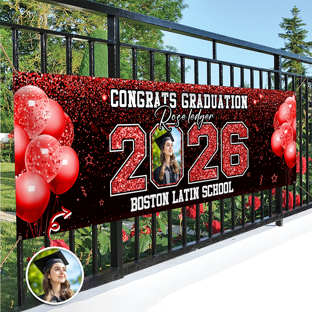 Custom Photo Class of 2026 Banner Personalized Congrats Graduation Banner Party Decor CH07 910264 - Image 4