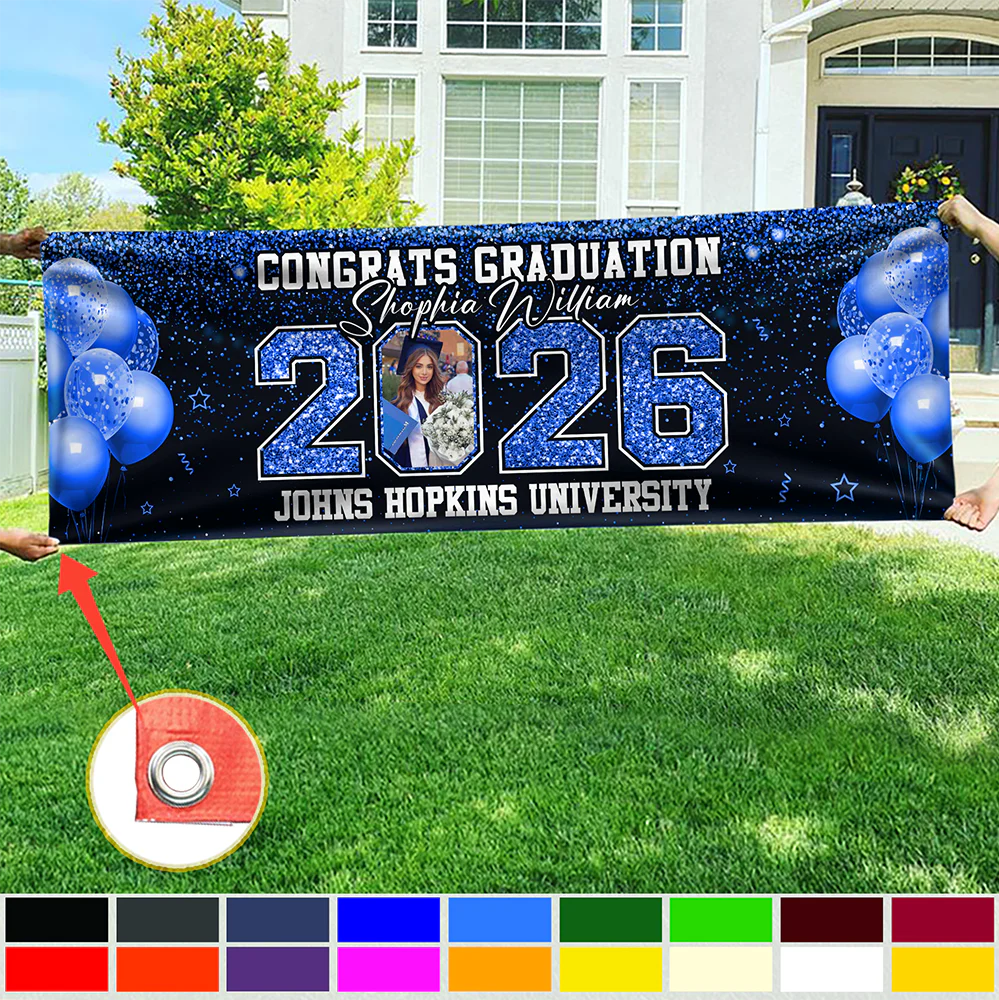 Custom Photo Class of 2026 Banner Personalized Congrats Graduation Banner Party Decor CH07 910264 - Image 5