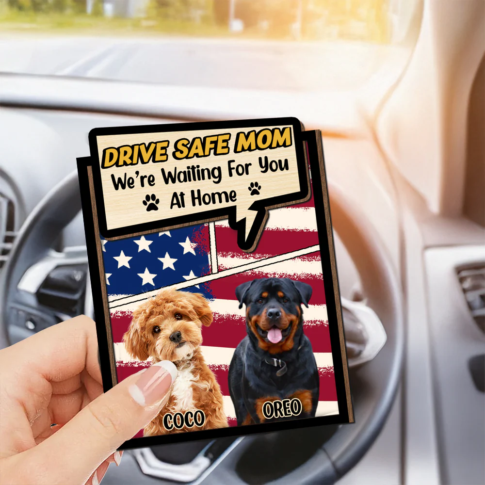 Custom Photo Drive Safe Dad Mom Car Visor Clip For Dog Lovers CH07 895946 - Image 5