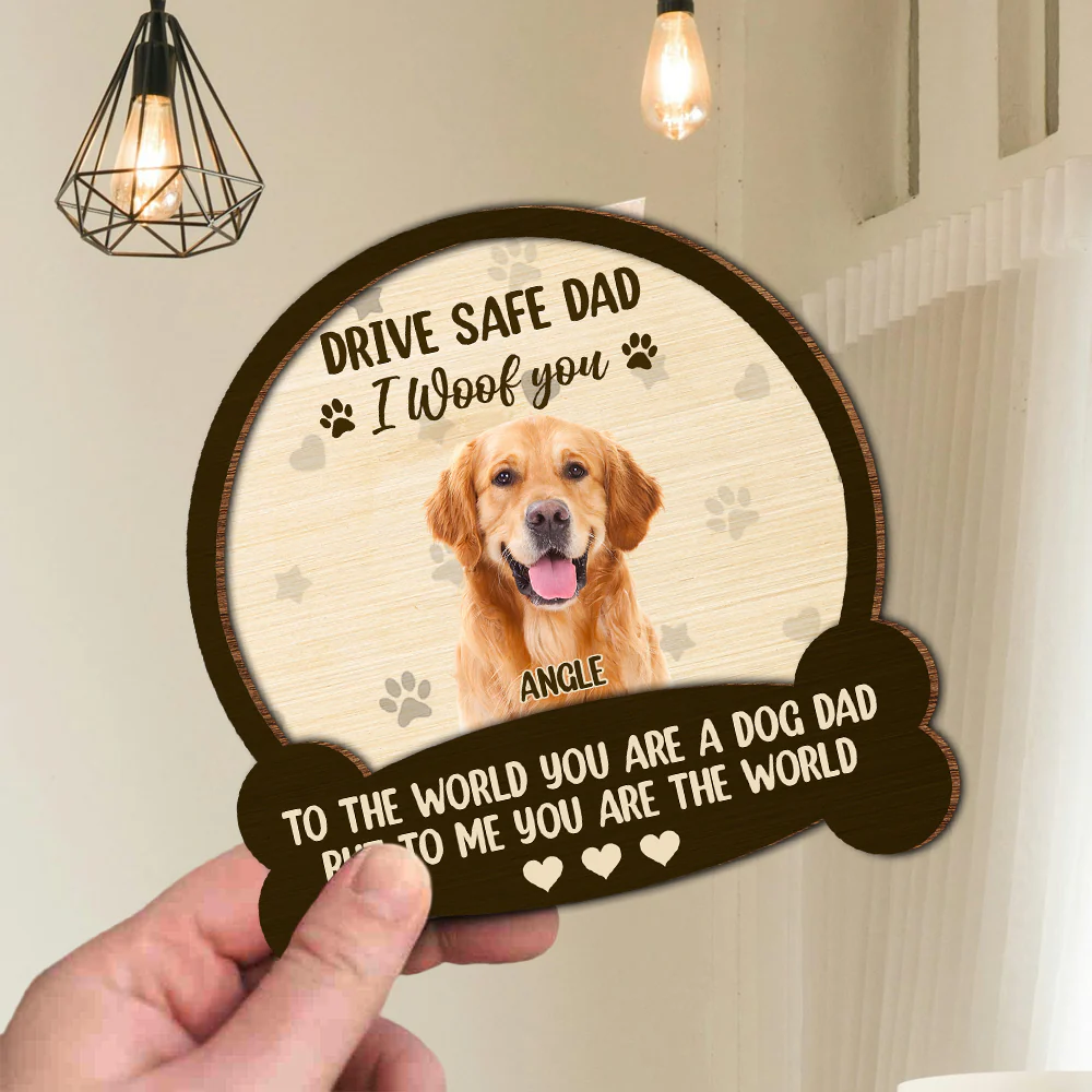 Custom Photo Drive Safe Mom Dad, You Are The World 2 Layered Car Visor Clip CH07 895926 - Image 4