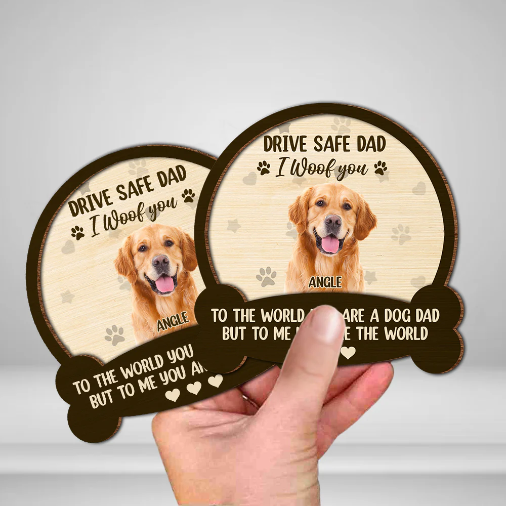 Custom Photo Drive Safe Mom Dad, You Are The World 2 Layered Car Visor Clip CH07 895926 - Image 8