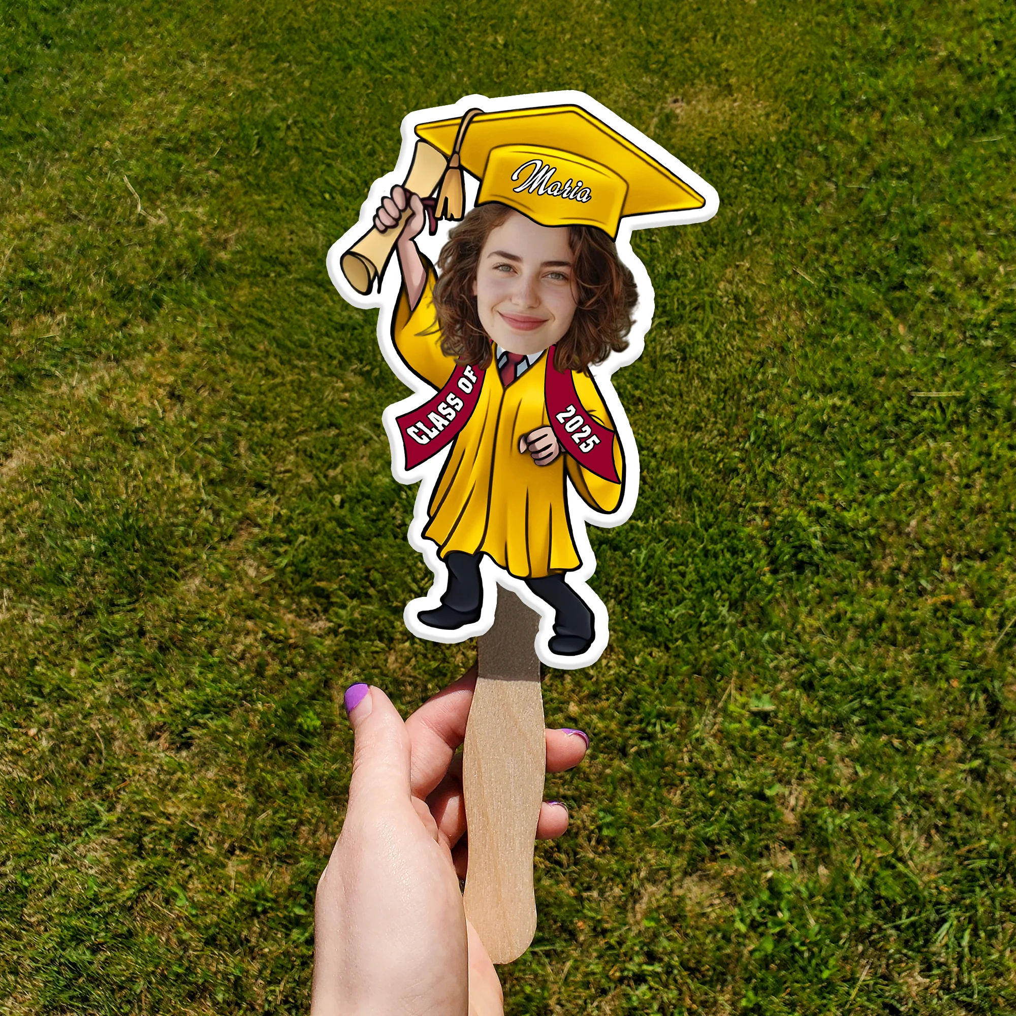 Custom Photo Graduate Personalized Face Fans Graduation Day Party Decor CH07 895330 - Image 8