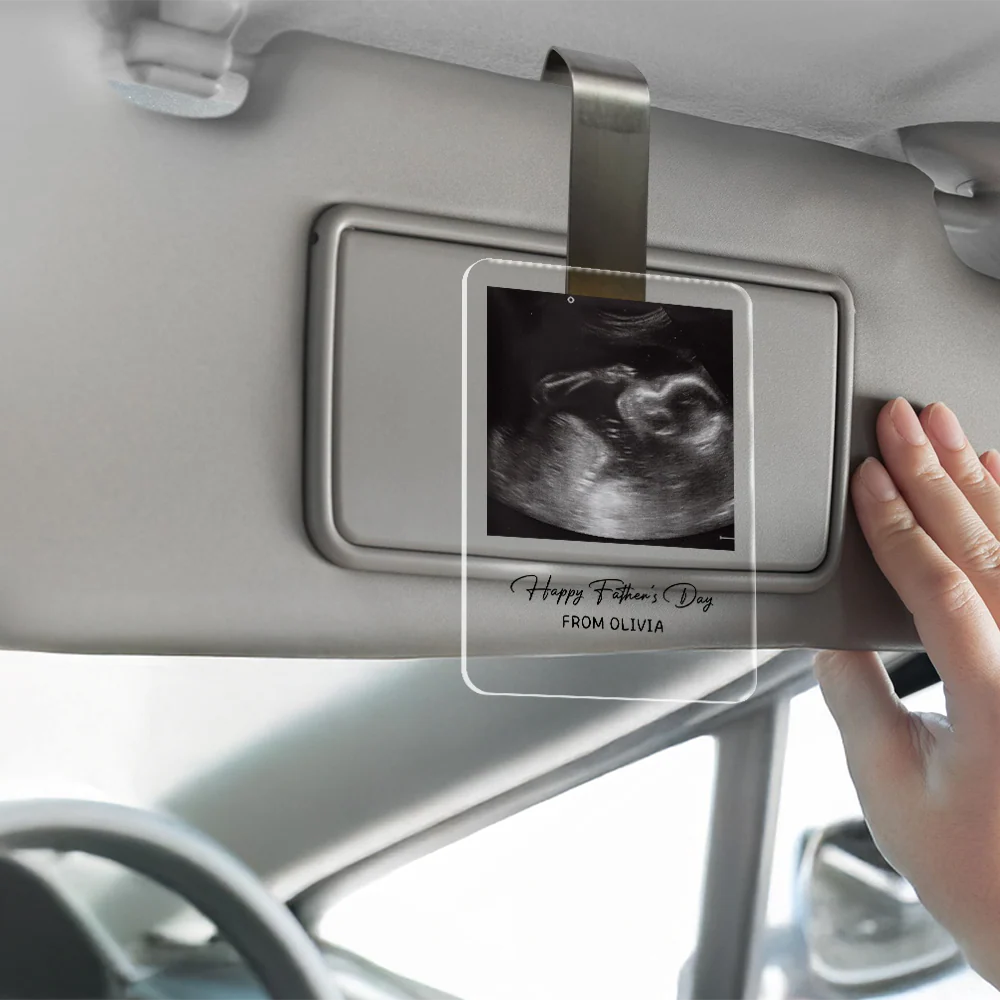 Custom Photo Happy Father's Day From Kid Acrylic Car Visor Clip CH07 911578 - Image 6
