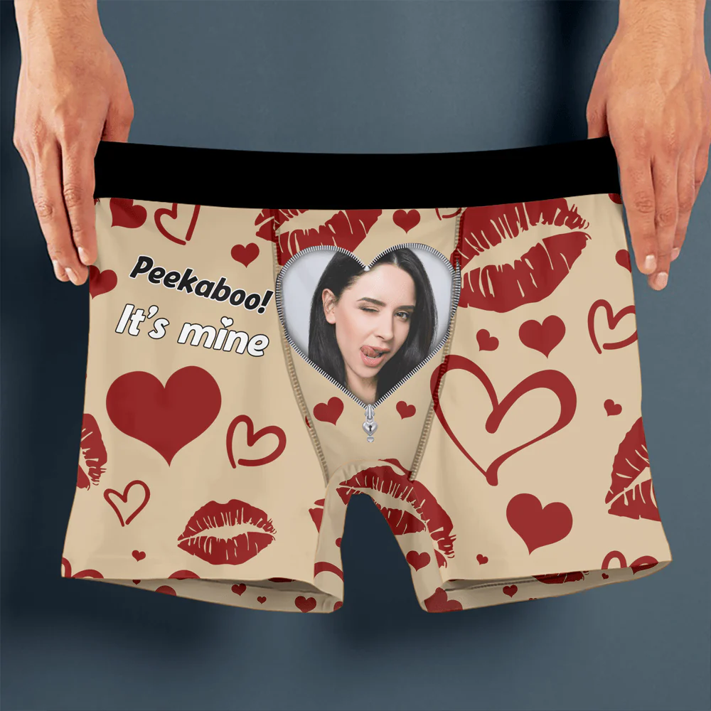 Custom Photo I Licked It So It's Mine Man's Boxer Gift For Husband, Boyfriend CH07 895218 - Image 2