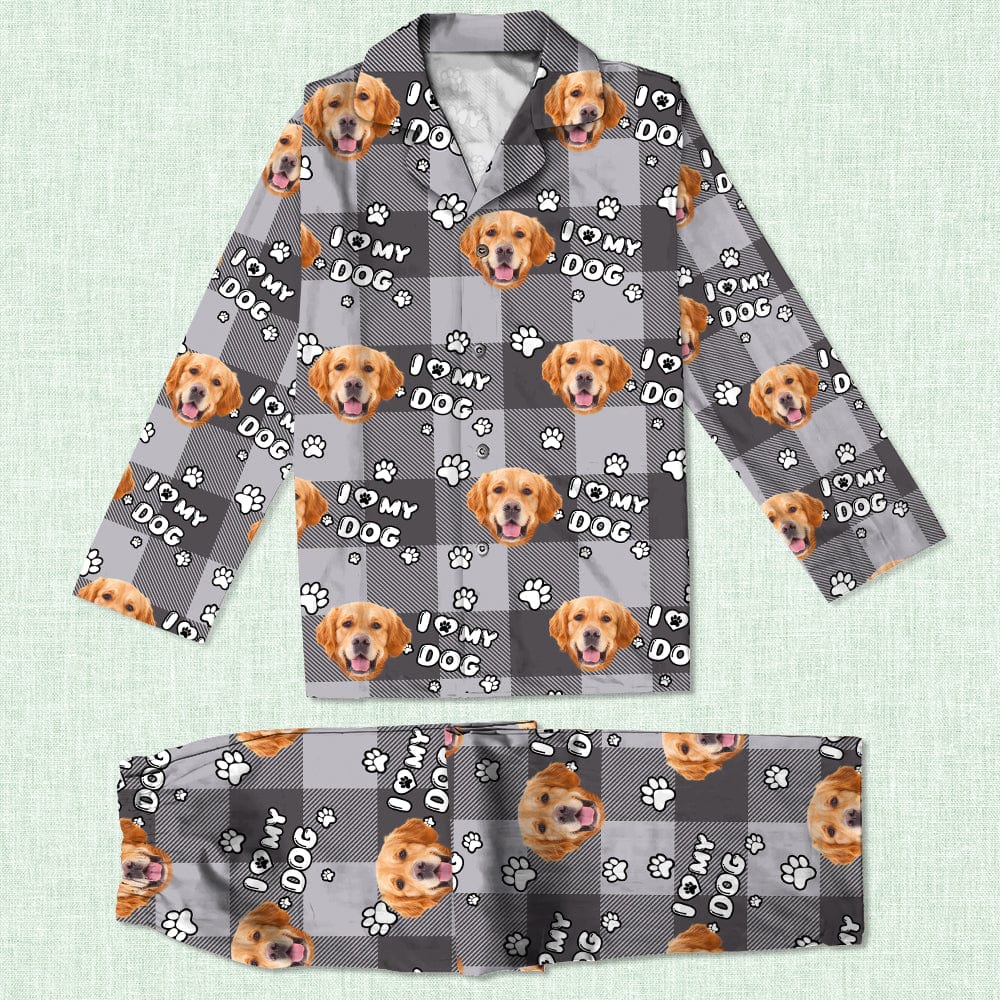 Custom Photo I Love My Dog, I Love My Cat Pajamas HA75 895092 - Image 8