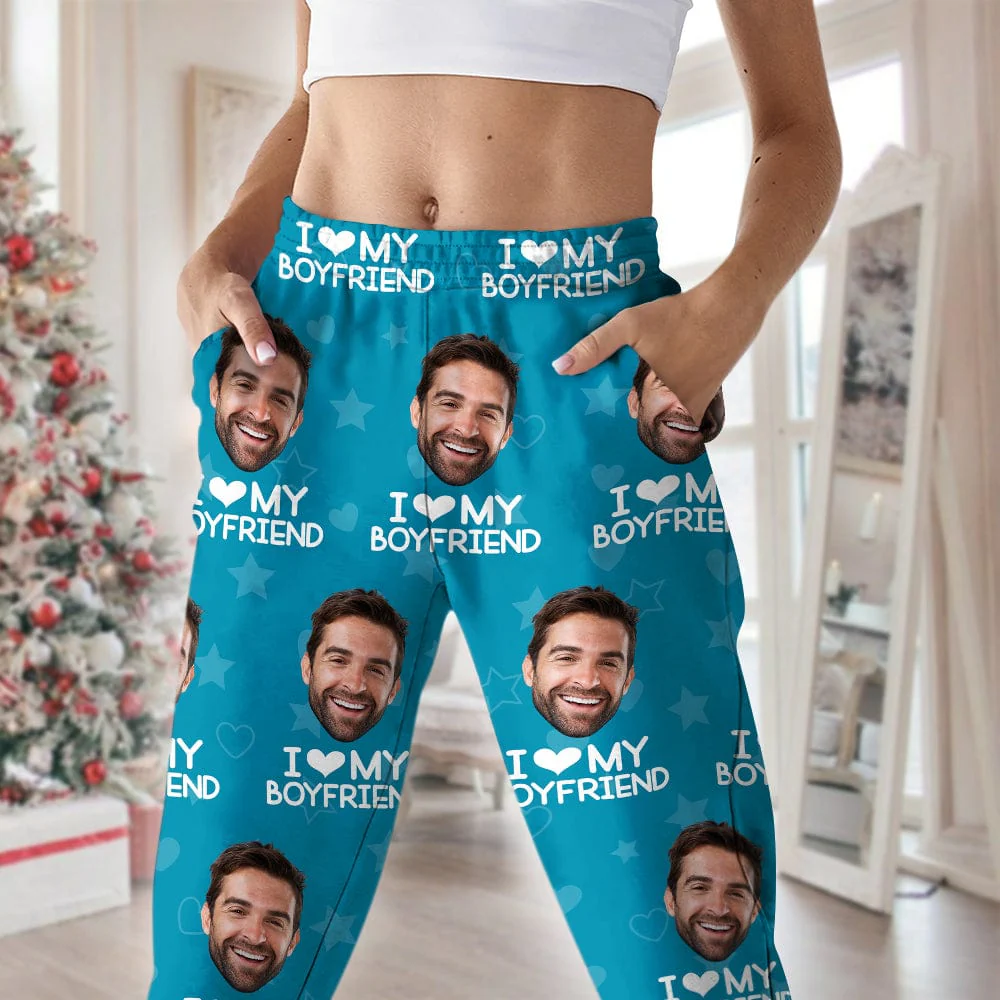 Custom Photo I Love My Girlfriend Boyfriend Sweatpants Valentines Gift For Him Her Husband Wife HA75 895040 - Image 8