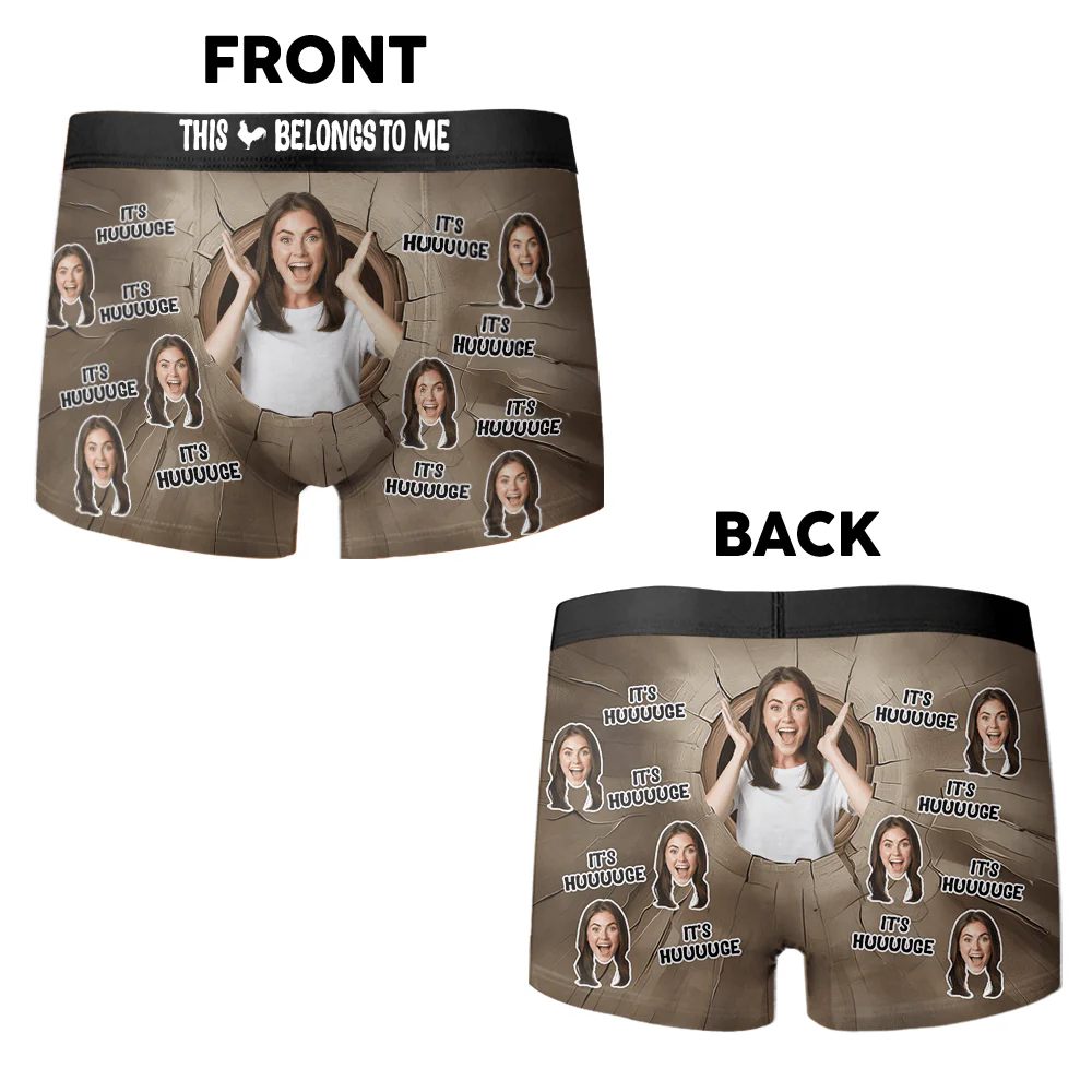 Custom Photo It's Huge Boxer Funny Gift For Husband Boyfriend CH07 895230 - Image 6