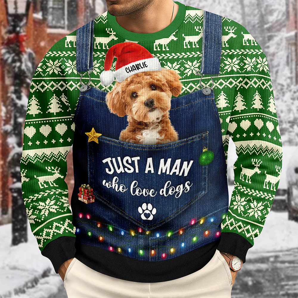 Custom Photo Just A Girl Who Love Dogs Cats Ugly Sweater CH07 899358 - Image 6