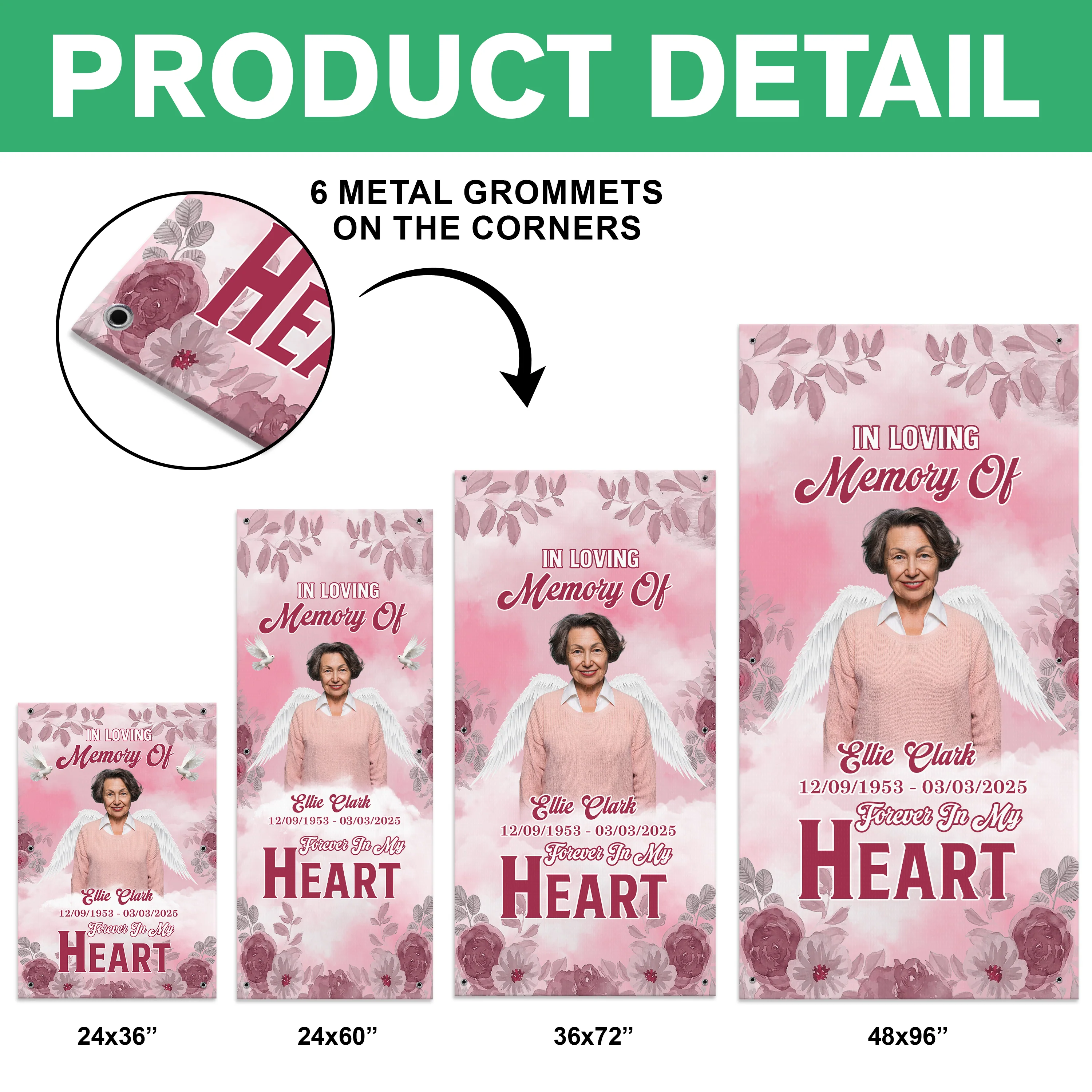 Custom Memorial Photo Forever In My Heart Grave Blanket In Loving Memorial Gift CH07 895396 - Image 7