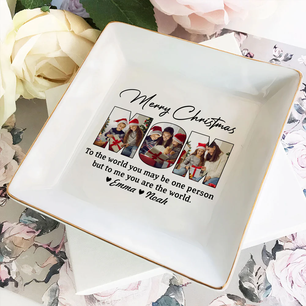 Custom Photo Merry Christmas To Mom Jewelry Dish CH07 899882 - Image 5