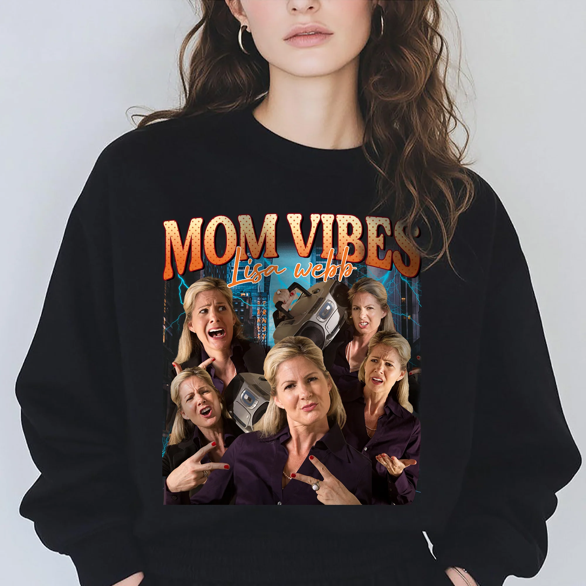 Custom Photo Mom Vibes - Personalized Cool Moms Club Retro Style Dark Shirt CH07 895344 - Image 9