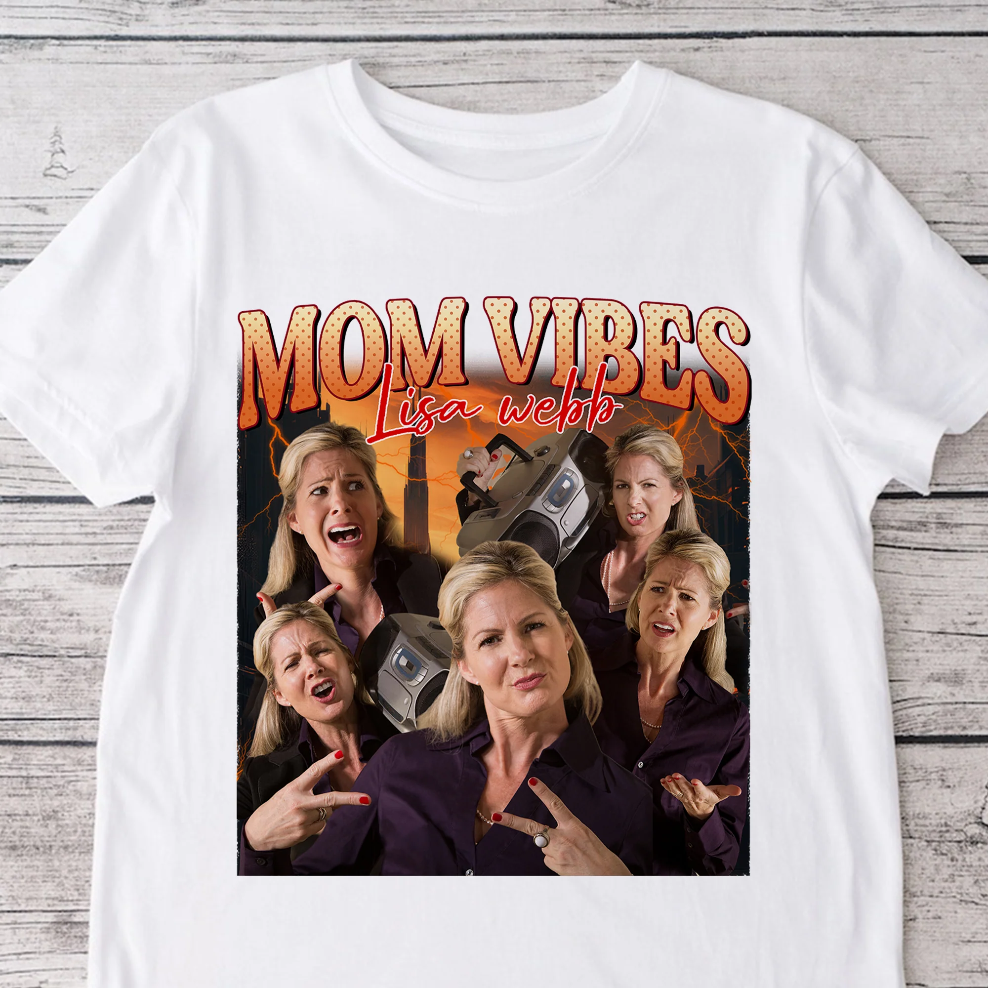 Custom Photo Mom Vibes - Personalized Cool Moms Club Retro Style Birght Shirt CH07 895346 - Image 4