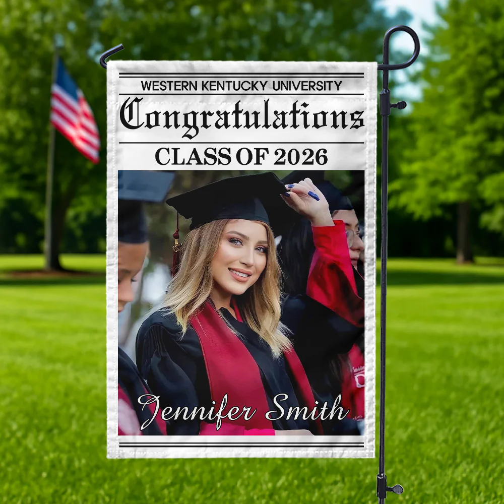 Custom Photo Newspaper Styles Class Of 2026 Garden Flag Graduation Party Decor CH07 910716 - Image 3