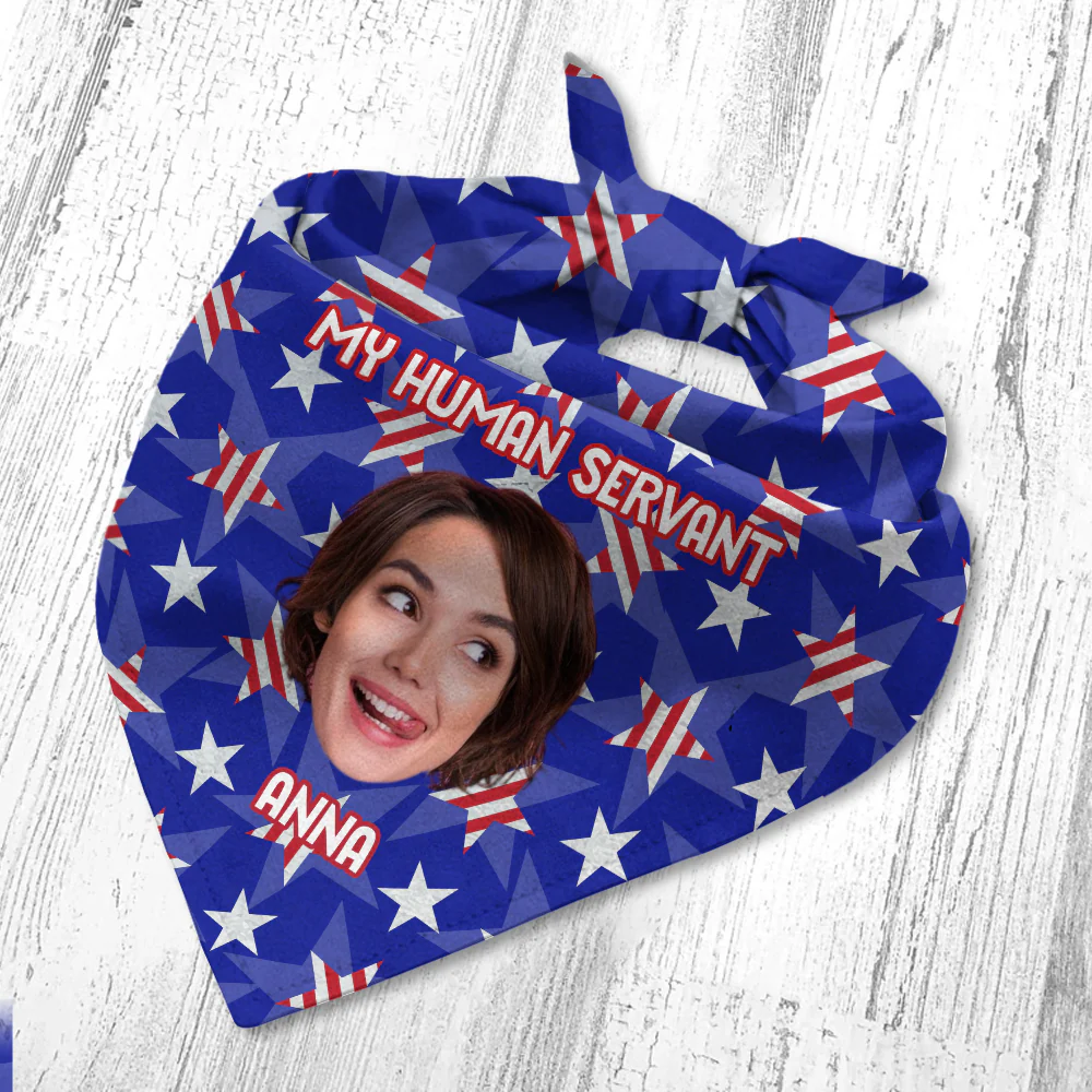 Custom Photo Patriotic Dog Personalized America Flag Bandana Dog Lovers Gifts CH07 896070 - Image 2