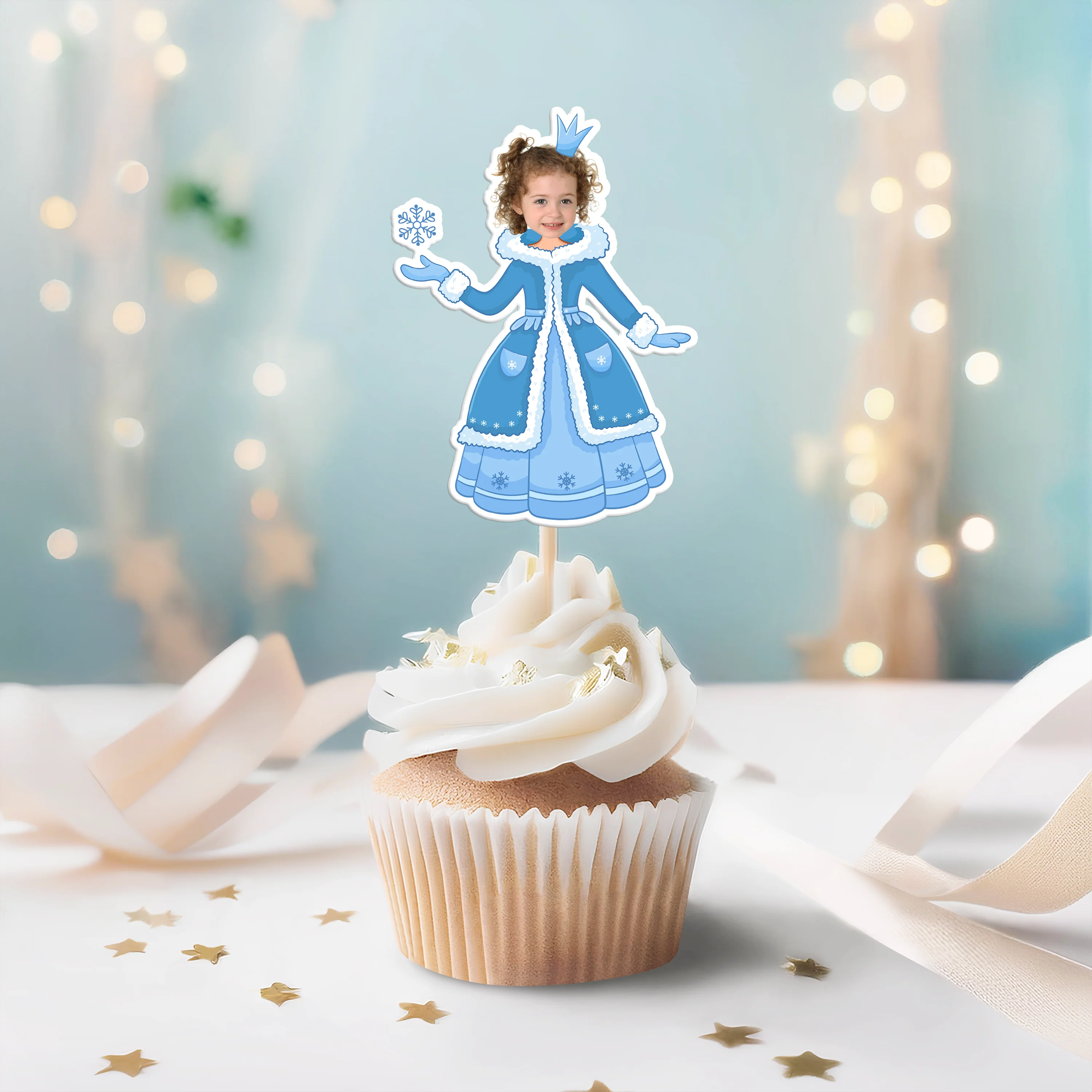 Custom Photo Princess Cupcake Toppers Personalized Birthday Gift Princess Party Decor CH07 895436 - Image 11