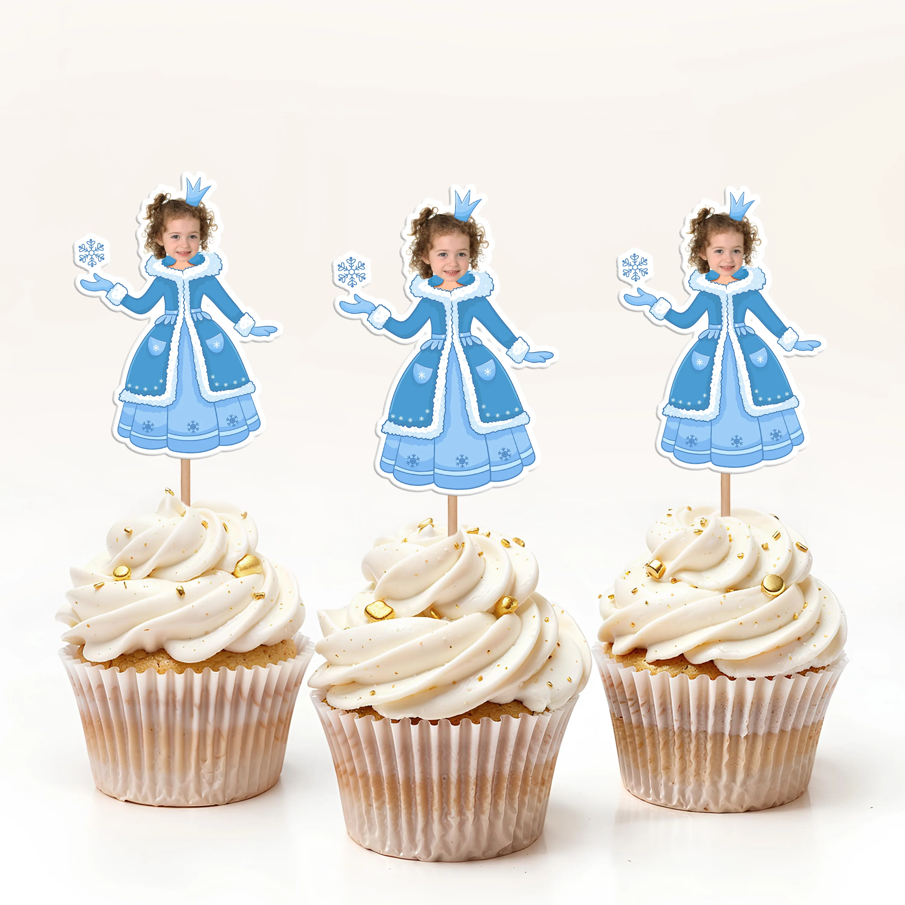 Custom Photo Princess Cupcake Toppers Personalized Birthday Gift Princess Party Decor CH07 895436 - Image 9