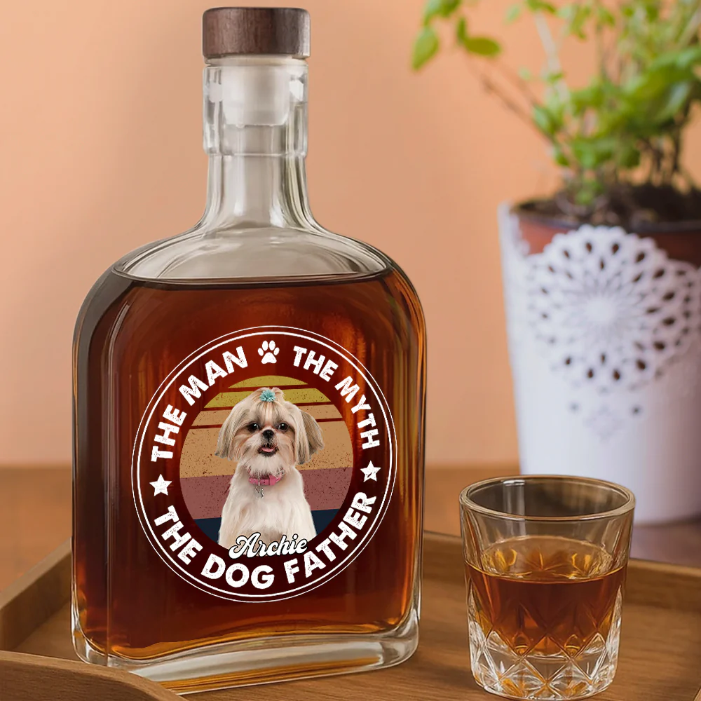 Custom Photo The Man The Myth The Dog Father Whiskey Bottle For Dog Lovers CH07 895958 - Image 4