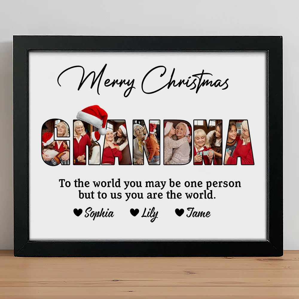 Custom Photo To Me You Are The World Merry Christmas Picture Frame Gift For Mom CH07 896222 - Image 4