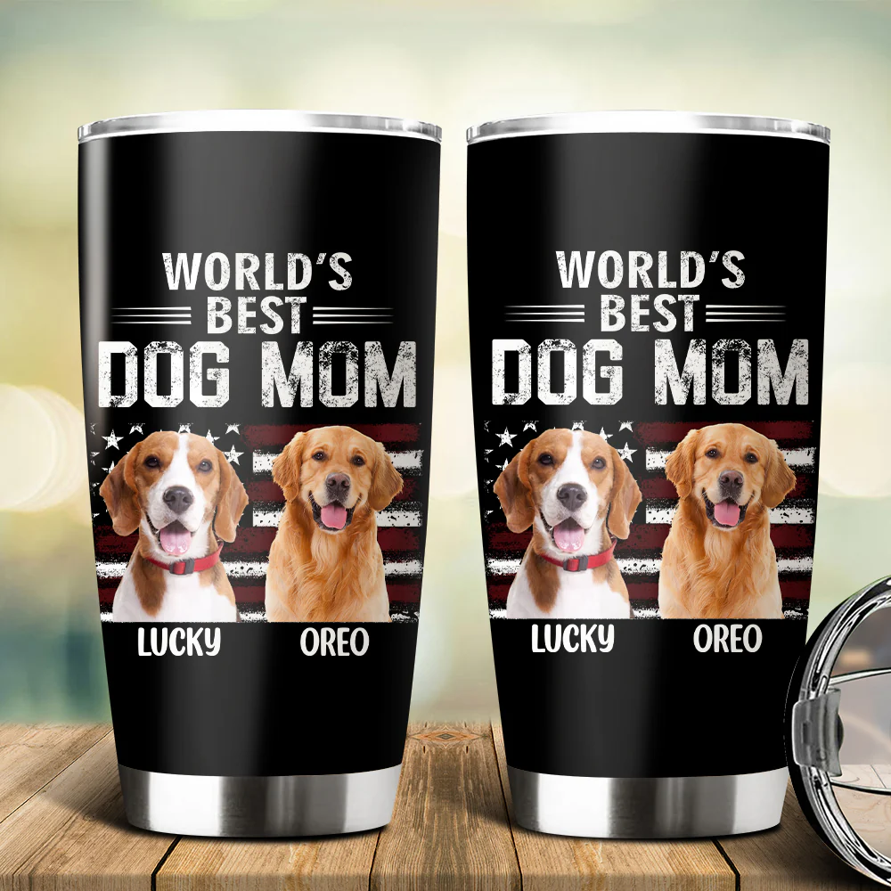 Custom Photo World's Best Dog Dad - Personalized Fat Tumbler Gift For Dog Lovers CH07 895980 - Image 5