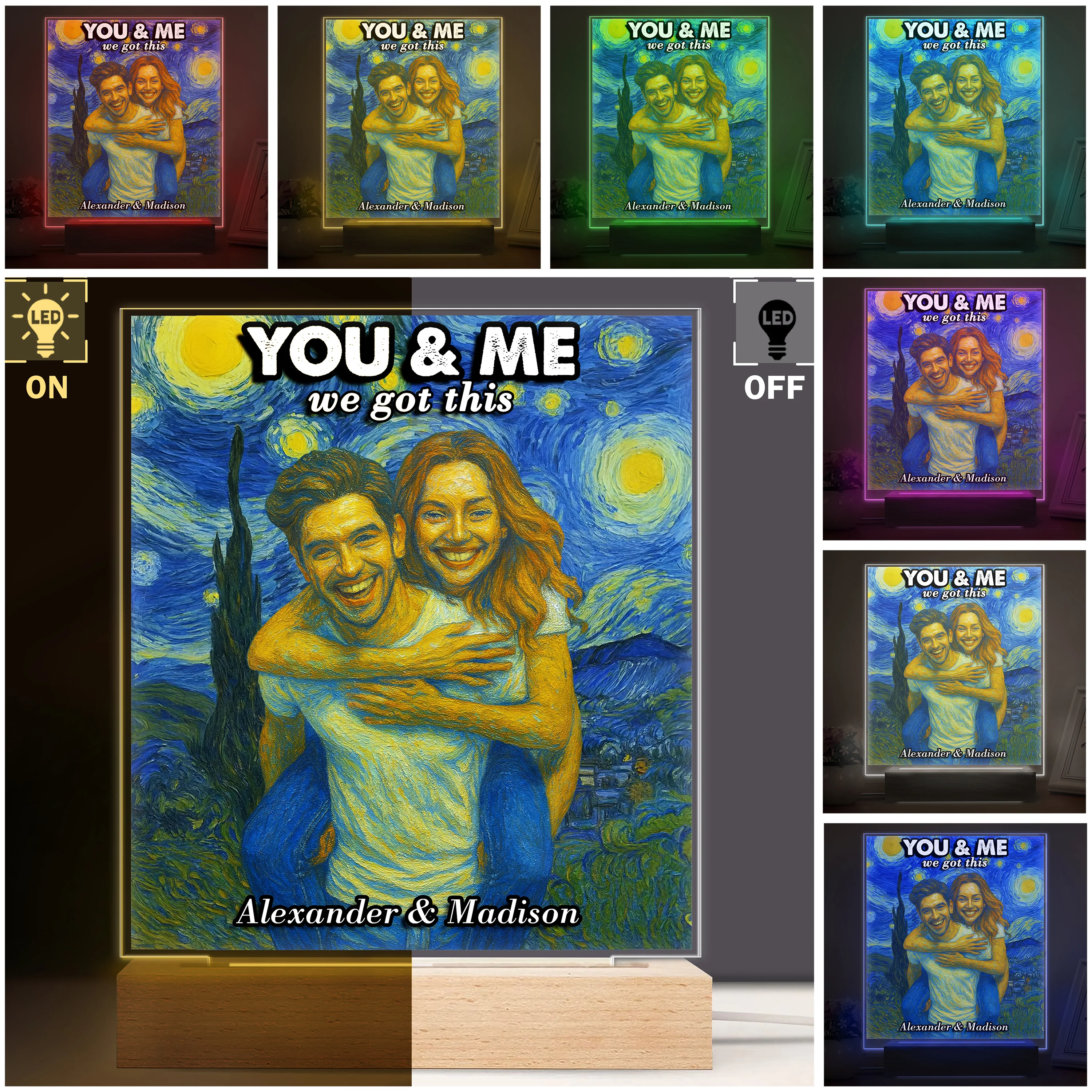Custom Photo You And Me We Got This Under Starry Night - Personalized Led Night Light CH07 896542 - Image 5