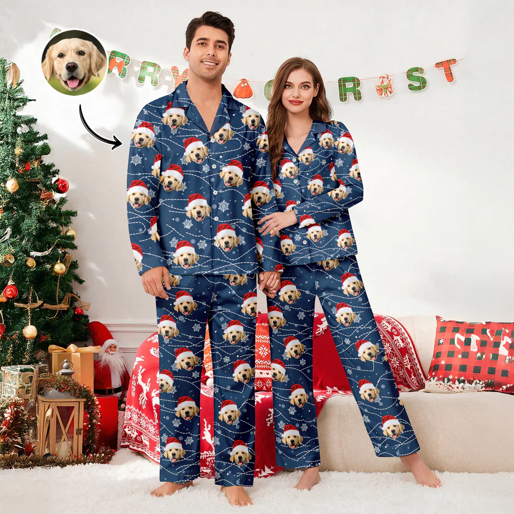 Custom Puppy Photo Personalized Dog Lovers Christmas Pajamas CH07 899640 - Image 7
