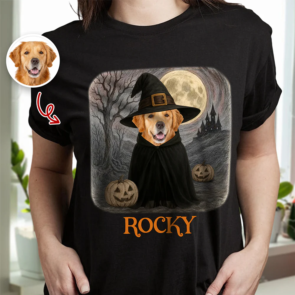 Custom Spooky Cute Dog Halloween Dark Shirt Personalized Dog Lover Gift CH07 899426 - Image 5