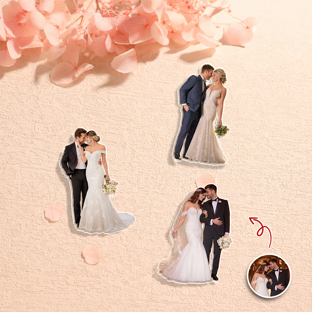 Custom Wedding Photo Acrylic Pin for Groom Newlywed Gift CH07 911078 - Image 4