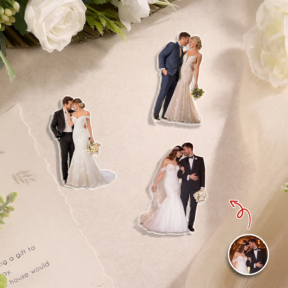 Custom Wedding Photo Acrylic Pin for Groom Newlywed Gift CH07 911078 - Image 7