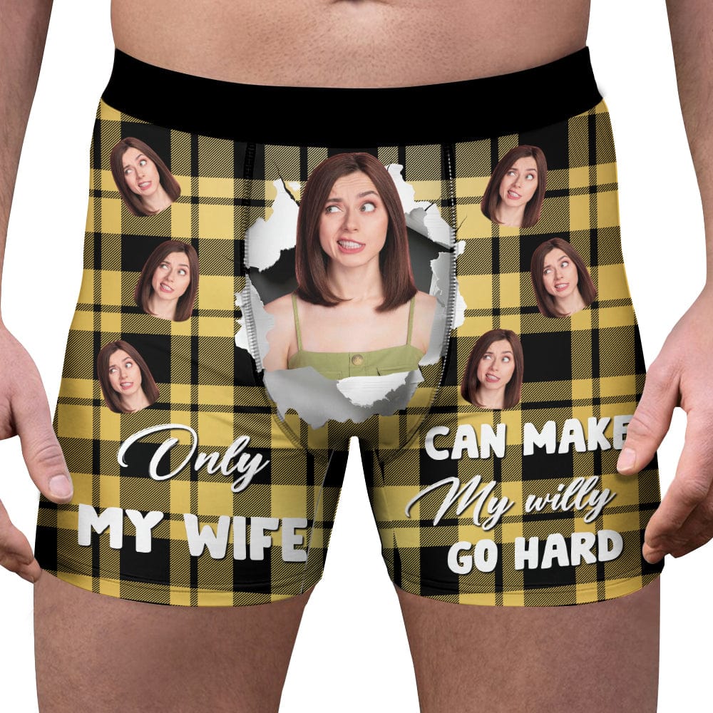 Custom Wife/Girlfriend Photo Funny Man's Boxer Gift For Husband/Boyfriend CH07 895196